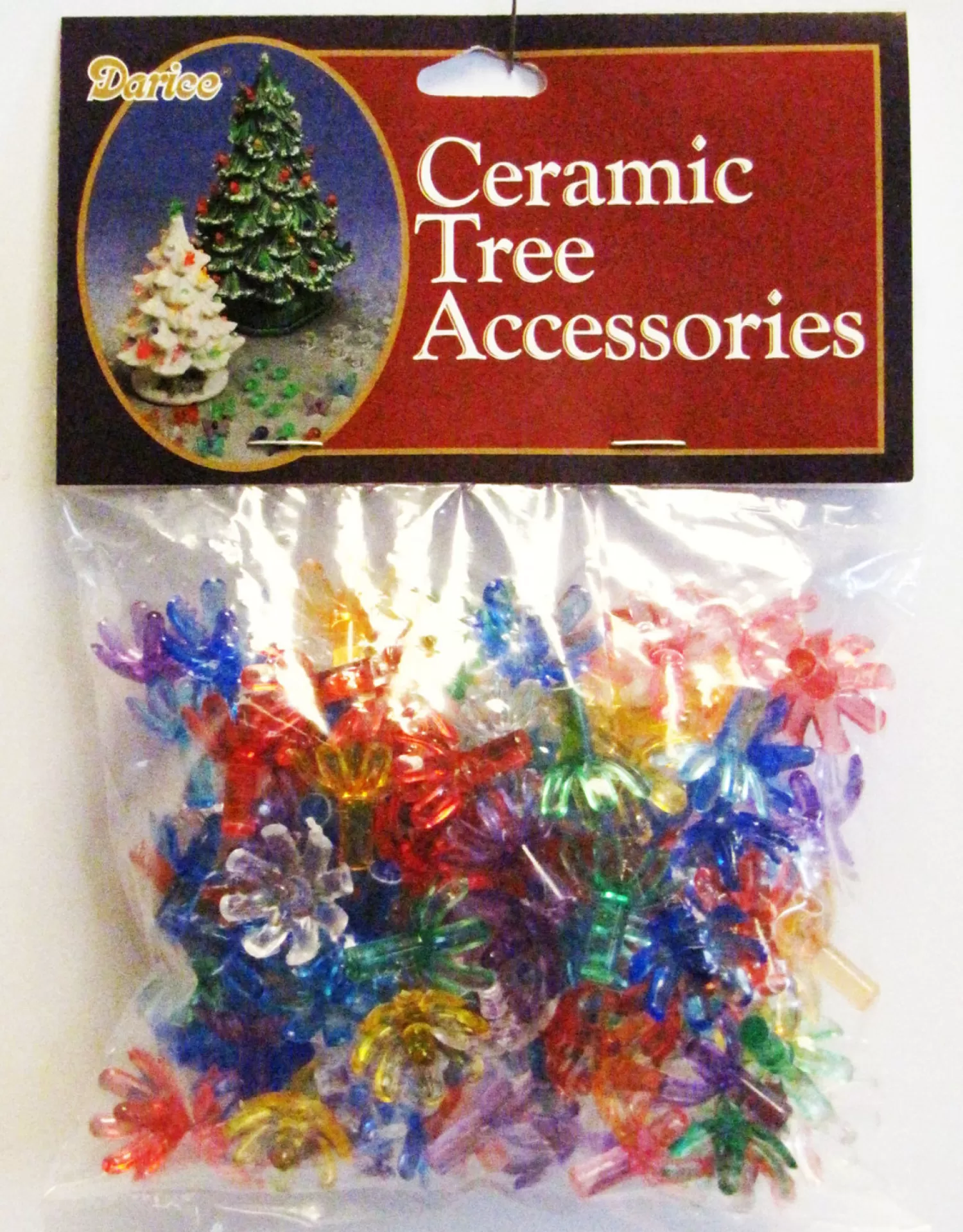 The Jolly Christmas Shop Ceramic Christmas Trees | 100 Pack 5/8" Multi Color Ceramic Tree Plastic Replacement Flower Pins P0669