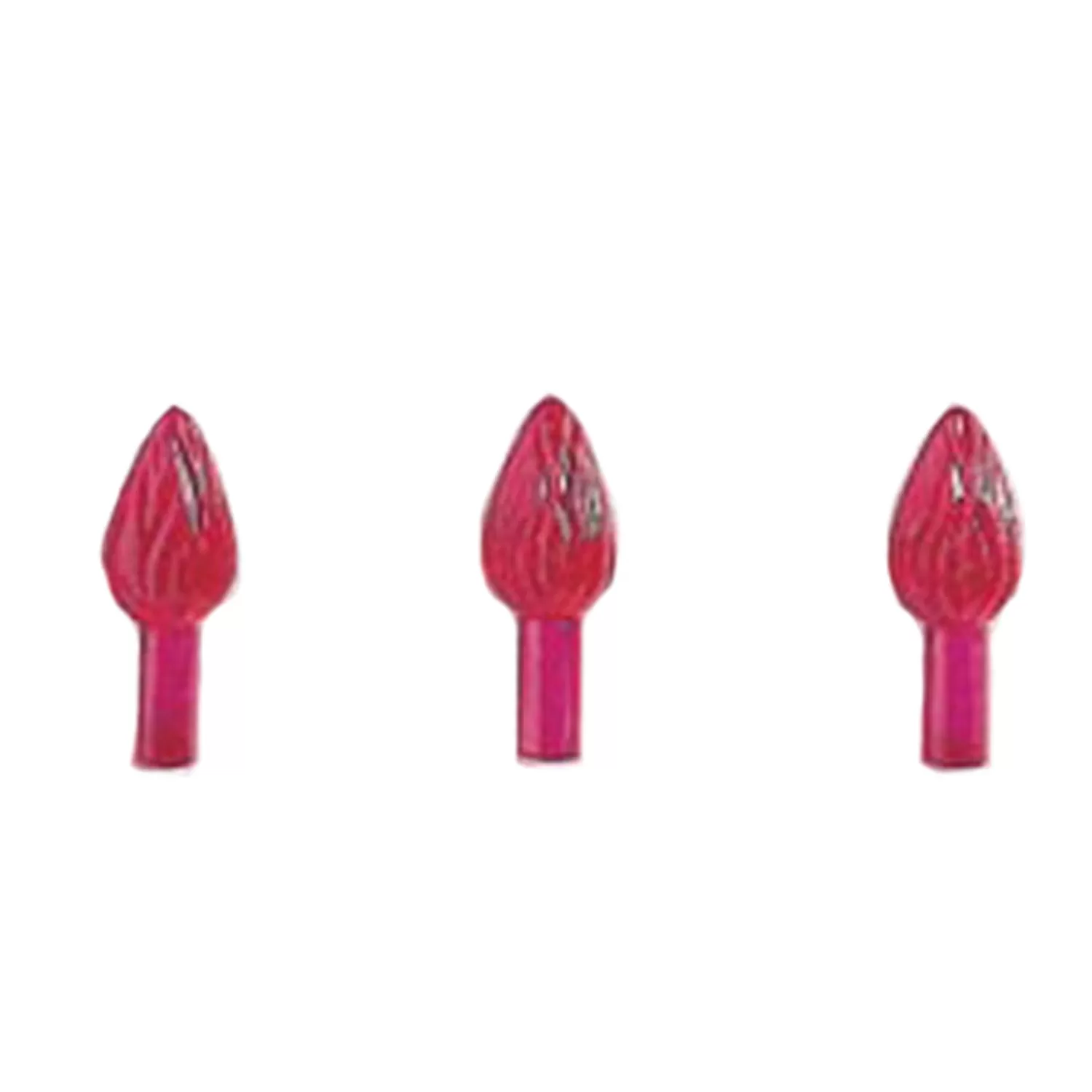 The Jolly Christmas Shop Ceramic Christmas Trees | 100 Pack 5/8" Red Ceramic Tree Plastic Replacement Light Bulbs P0666