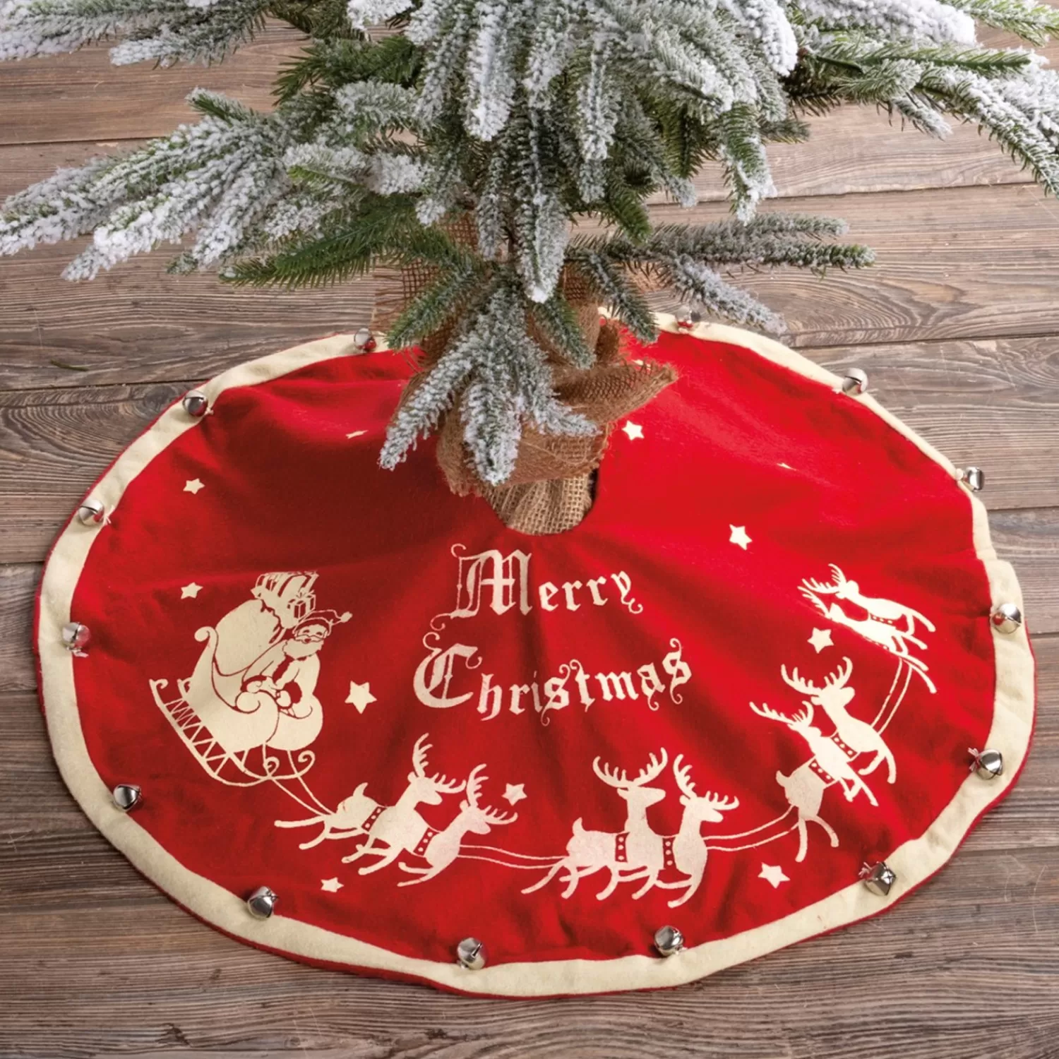The Jolly Christmas Shop Vintage Reincarnated | Vintage Decorations | 24" Primitives By Kathy Small Vintage Inspired Tree Skirt 16556