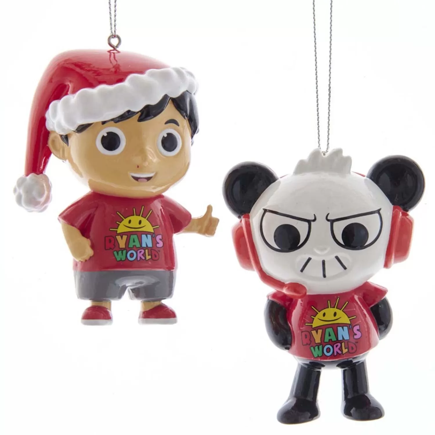 The Jolly Christmas Shop Lincensed·Ryan's World | Children's Ornaments | 3.5" Set Of 2 Ryan's World Panda And Ryan Christmas Ornament RW1202