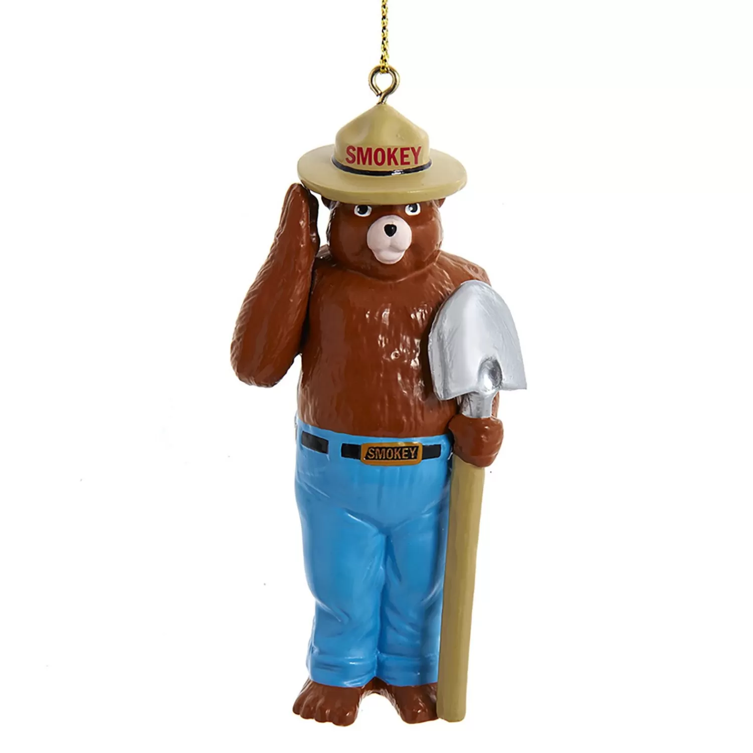 The Jolly Christmas Shop Lincensed·Smokey The Bear | Animals·Wildlife | 3.5" Smokey The Bear With Shovel Christmas Ornament SM1211