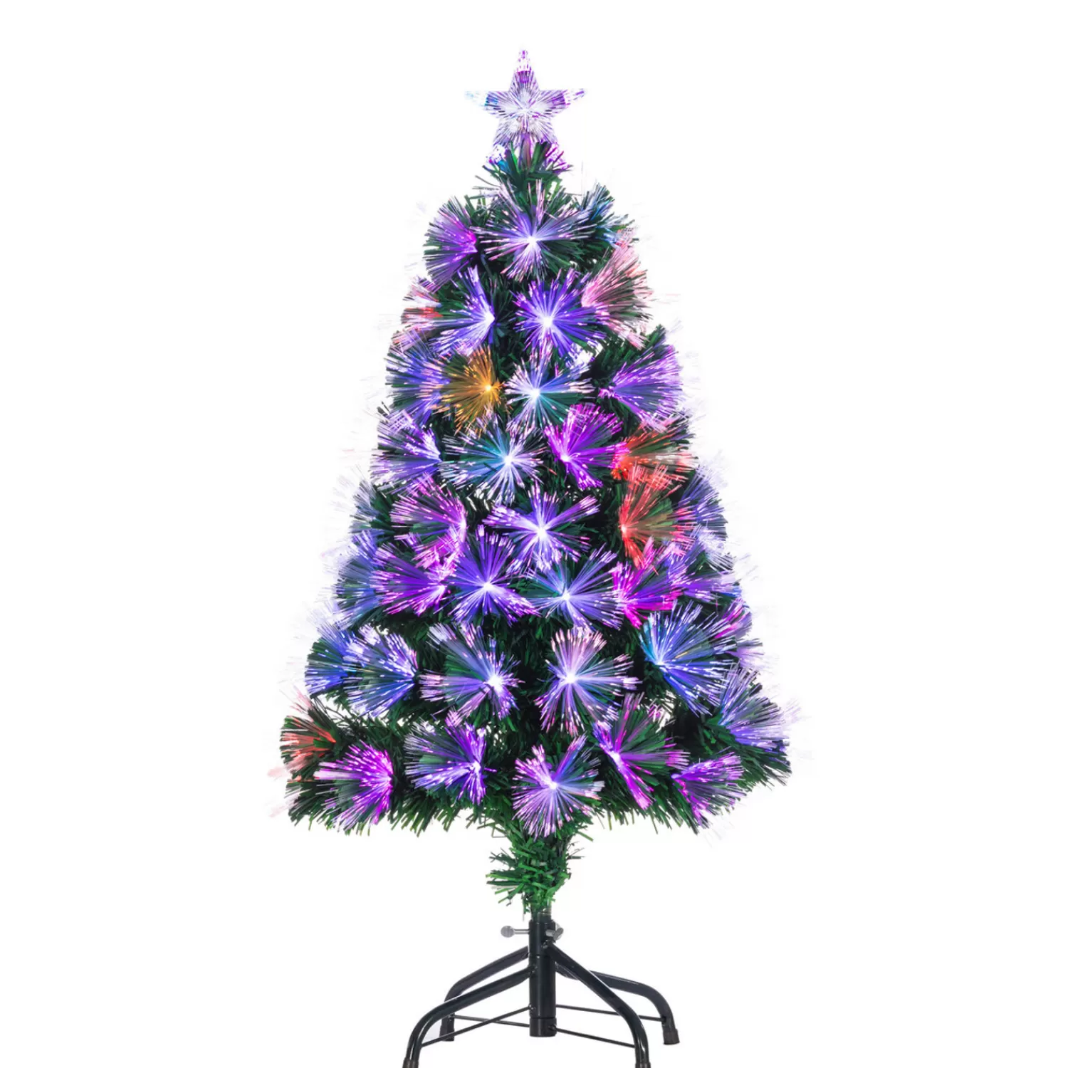 The Jolly Christmas Shop Vintage Reincarnated | Vintage Farm House | 3' Color Changing Fiber Optic Tinsel Christmas Tree 6522-30M