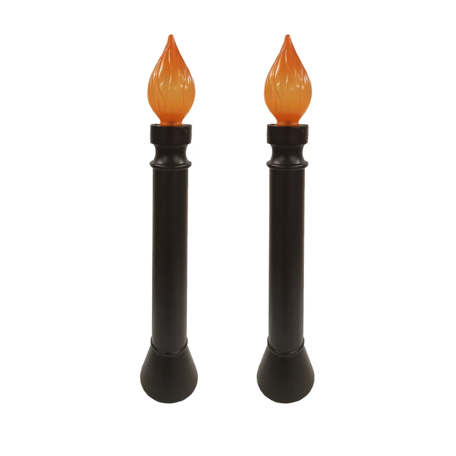 The Jolly Christmas Shop Yard Decorations | Blow Molds | 40" Set Of 2 Lighted Black Candle Blow Mold Halloween Decoration 62300