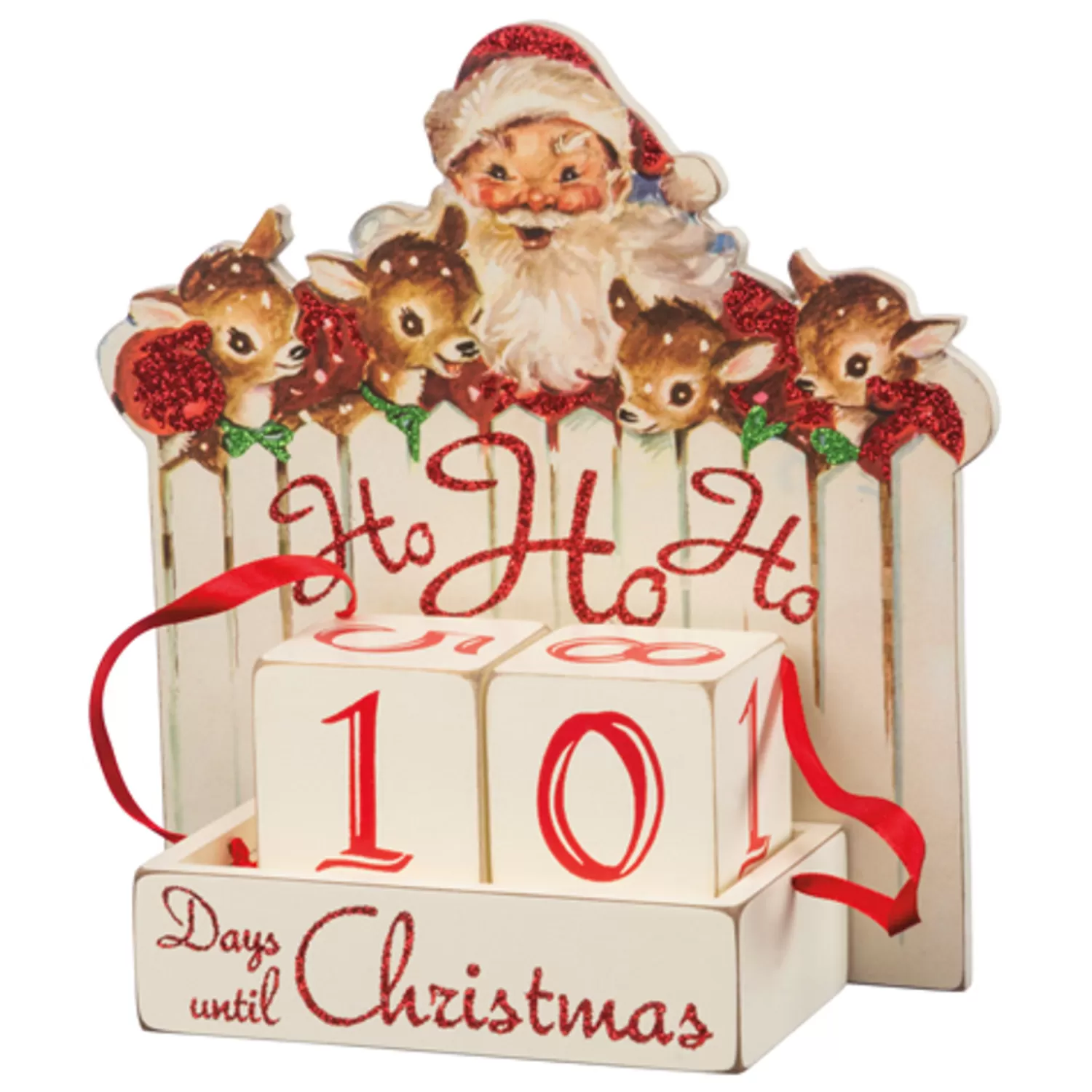 The Jolly Christmas Shop Vintage Reincarnated | Vintage Decorations | 7" Primitives By Kathy Ho Ho Ho Wooden Christmas Countdown Blocks 32277