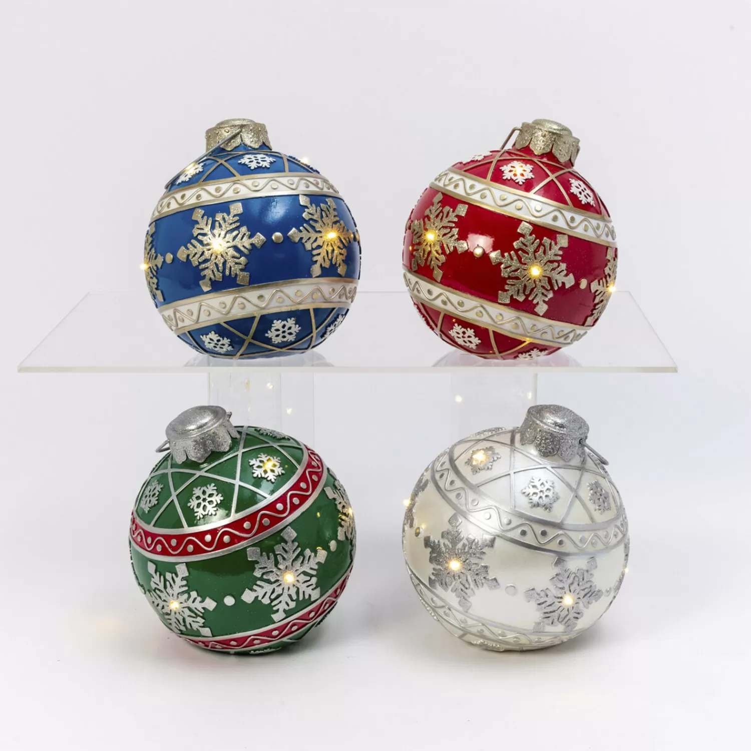 The Jolly Christmas Shop Classic Carols | Outdoor Lighted Decorations | 8.5" Battery Operated LED Lighted Jumbo Ornament Christmas Decoration 2533970