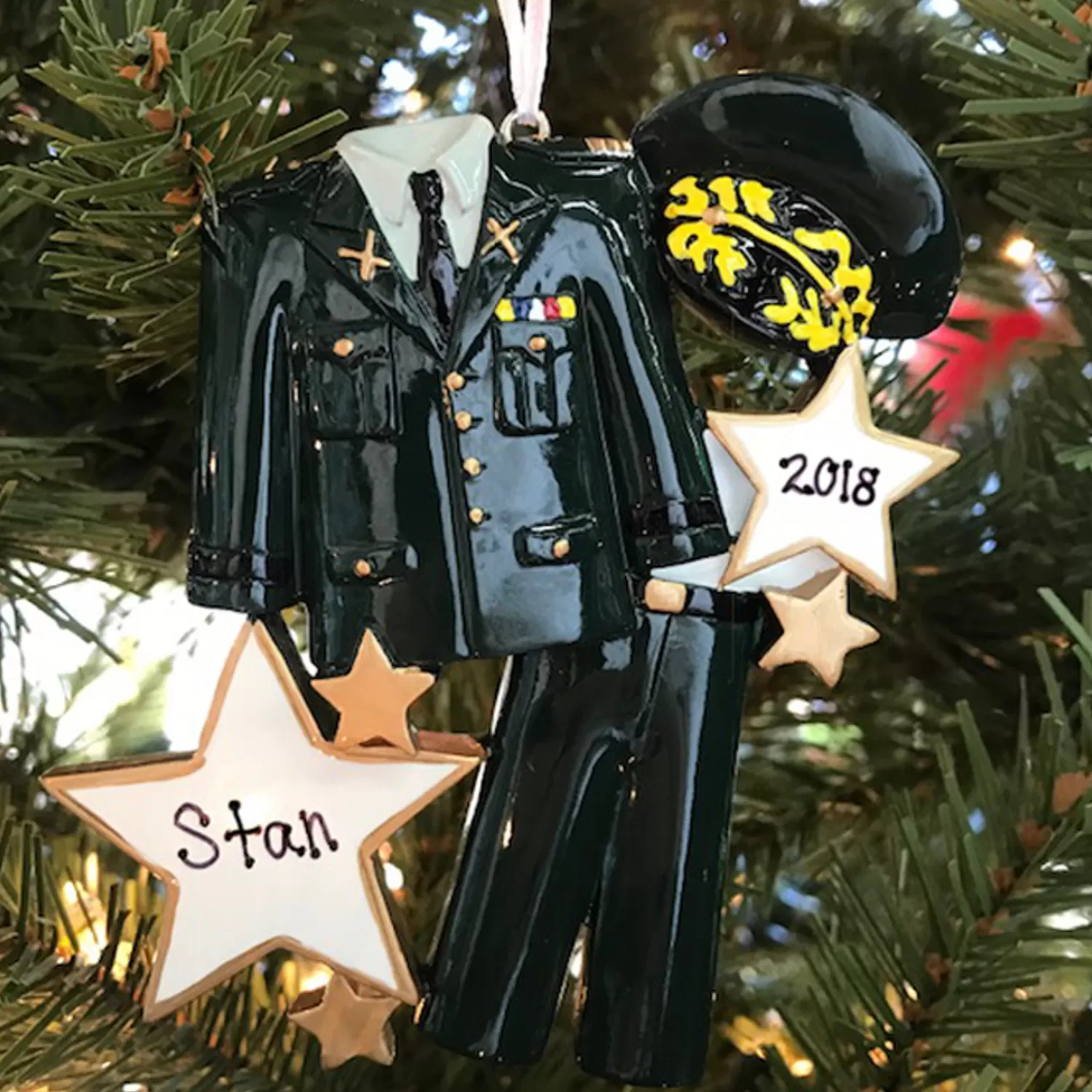 The Jolly Christmas Shop Patriotic | Personalized Ornaments·Jobs | Armed Services Army Uniform Personalized Christmas Ornament