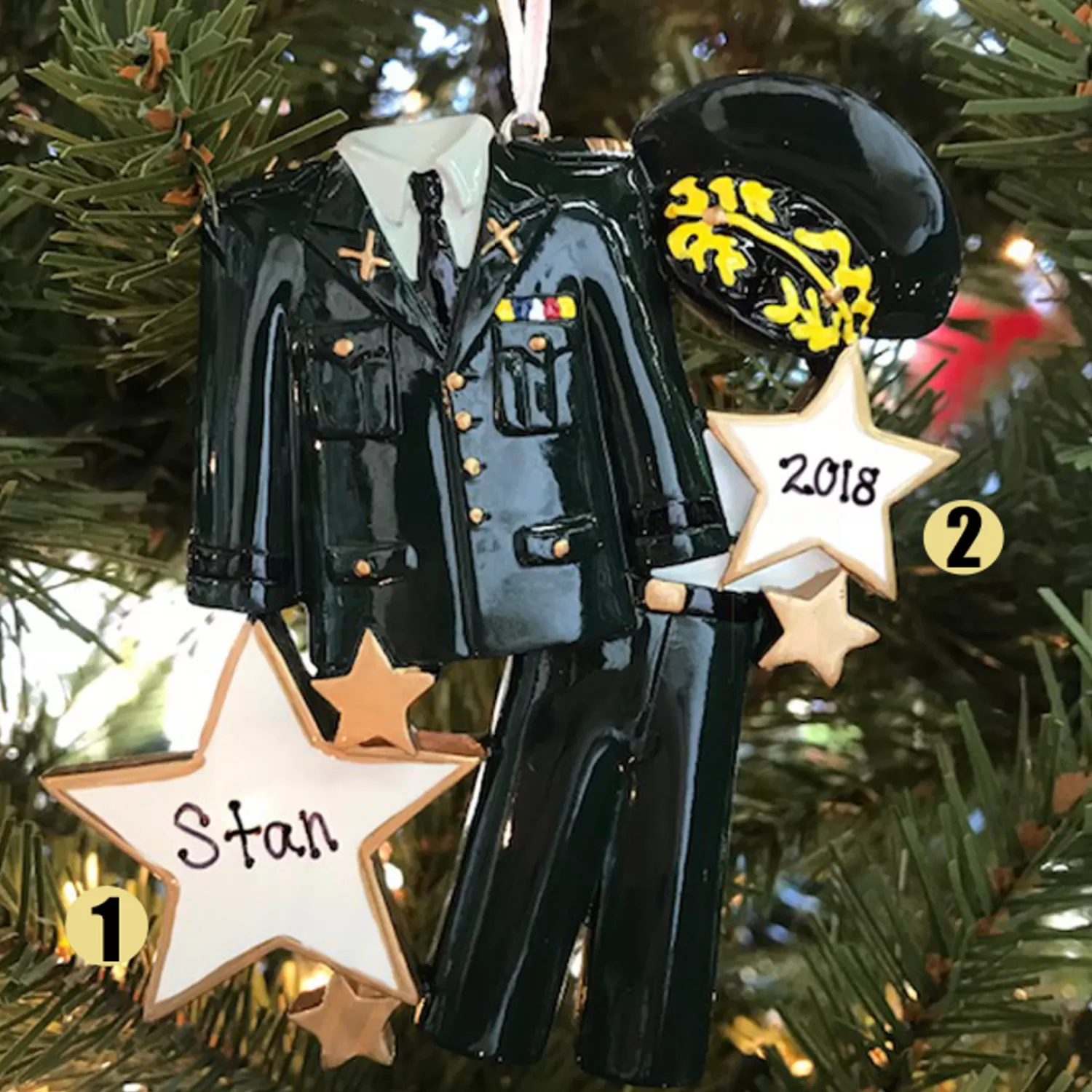 The Jolly Christmas Shop Patriotic | Personalized Ornaments·Jobs | Armed Services Army Uniform Personalized Christmas Ornament