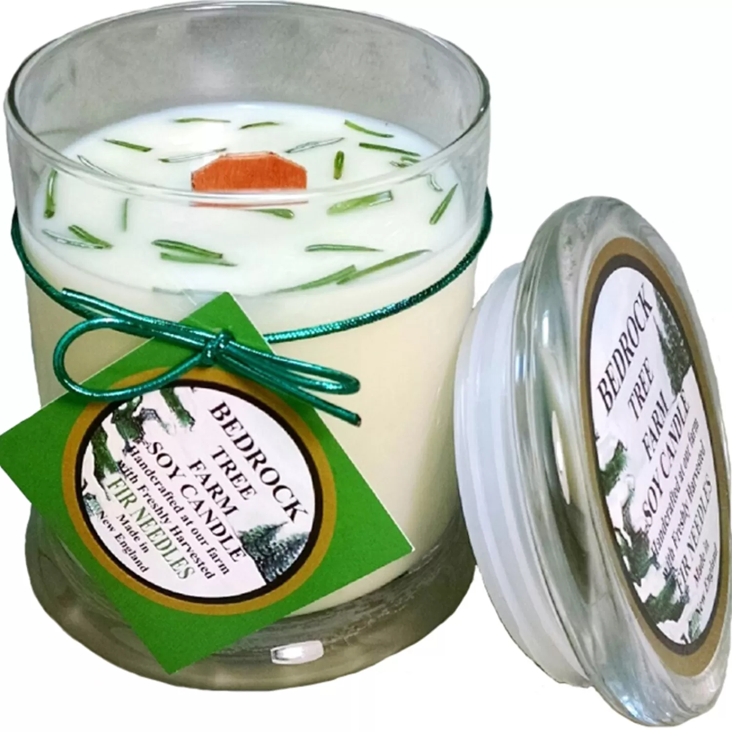 The Jolly Christmas Shop Indoor Decor | Candles | Bedrock Tree Farm Fir Needle Scented Libbey Status Wood Wick 12 Oz Soy Candle LSJ12