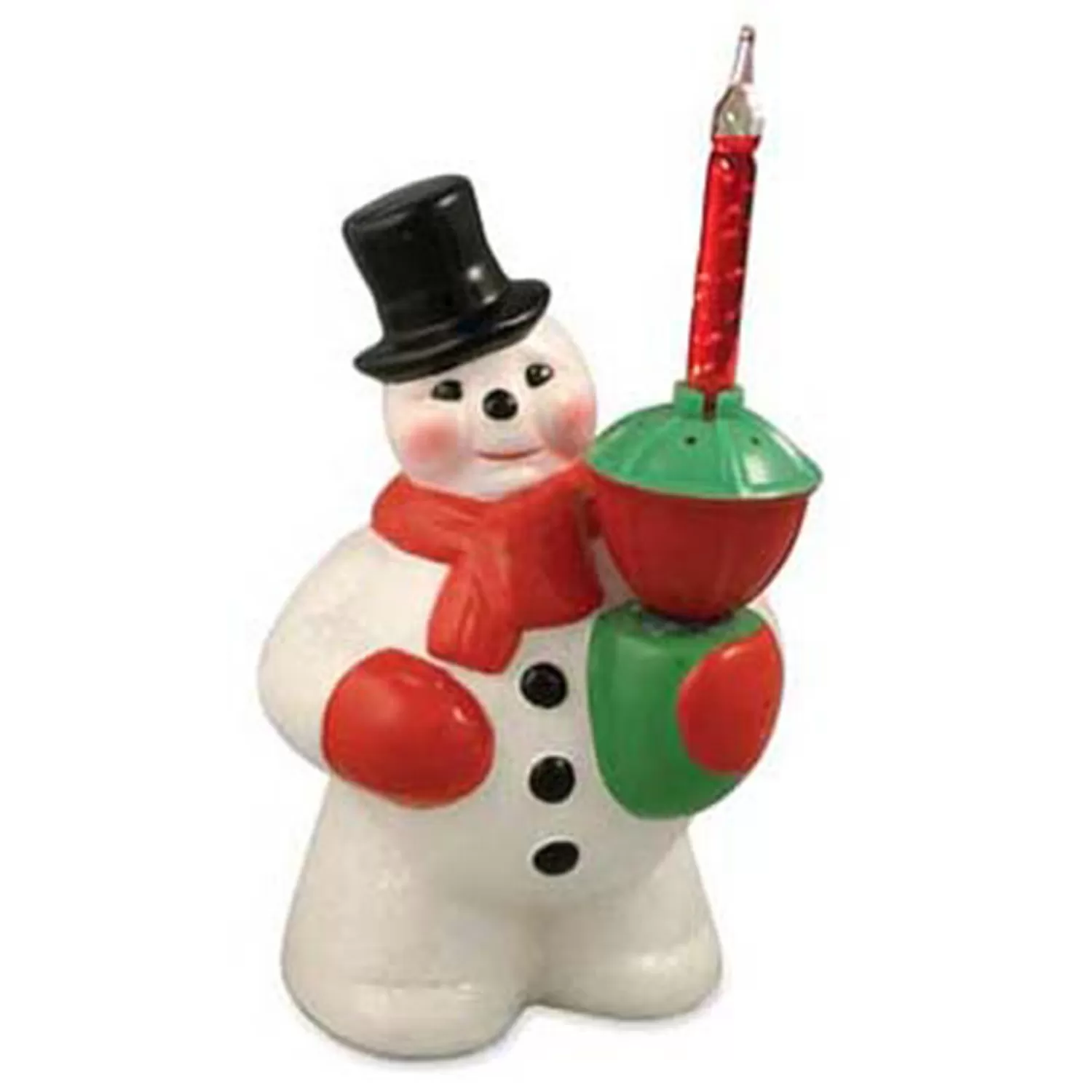 The Jolly Christmas Shop Vintage Reincarnated | Vintage Decorations | Bethany Lowe Christmas Snowman Figure With Bubble Light LG9866