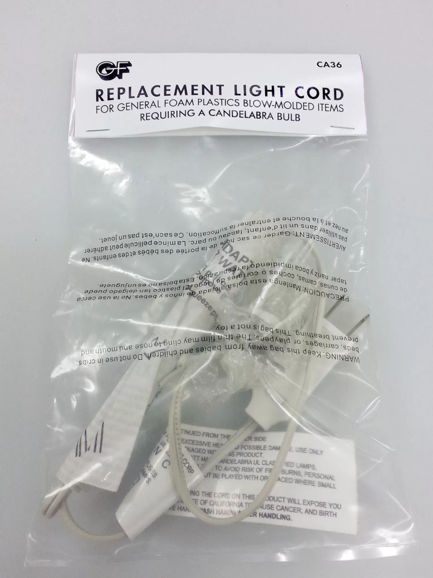 The Jolly Christmas Shop Christmas Blow Molds | Replacement Bulbs | Blow Mold Replacement Light Cord With C7 Bulb CA36