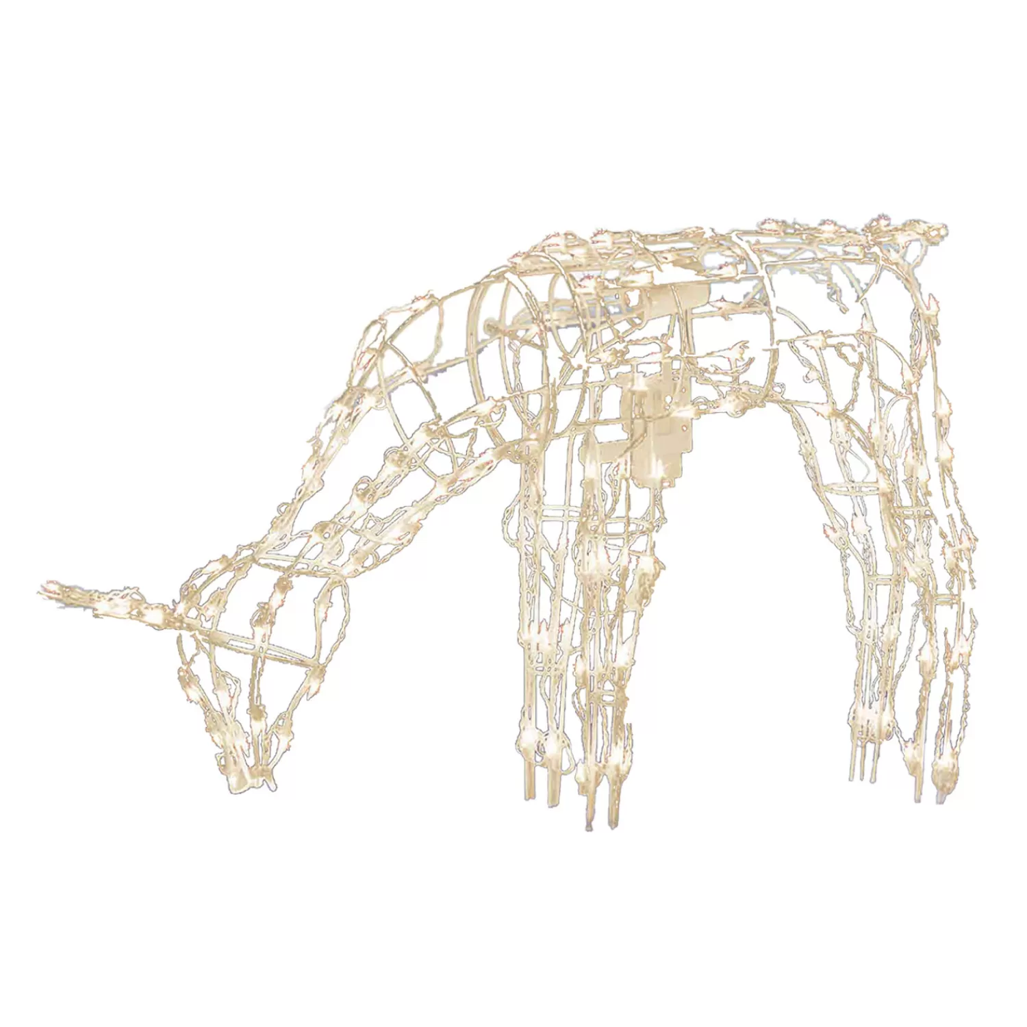 The Jolly Christmas Shop Dashing Through The Snow | Reindeer | Brite Star 48" 150 Lighted LED Animated Feeding Doe Outdoor Christmas Decor 46-332-00