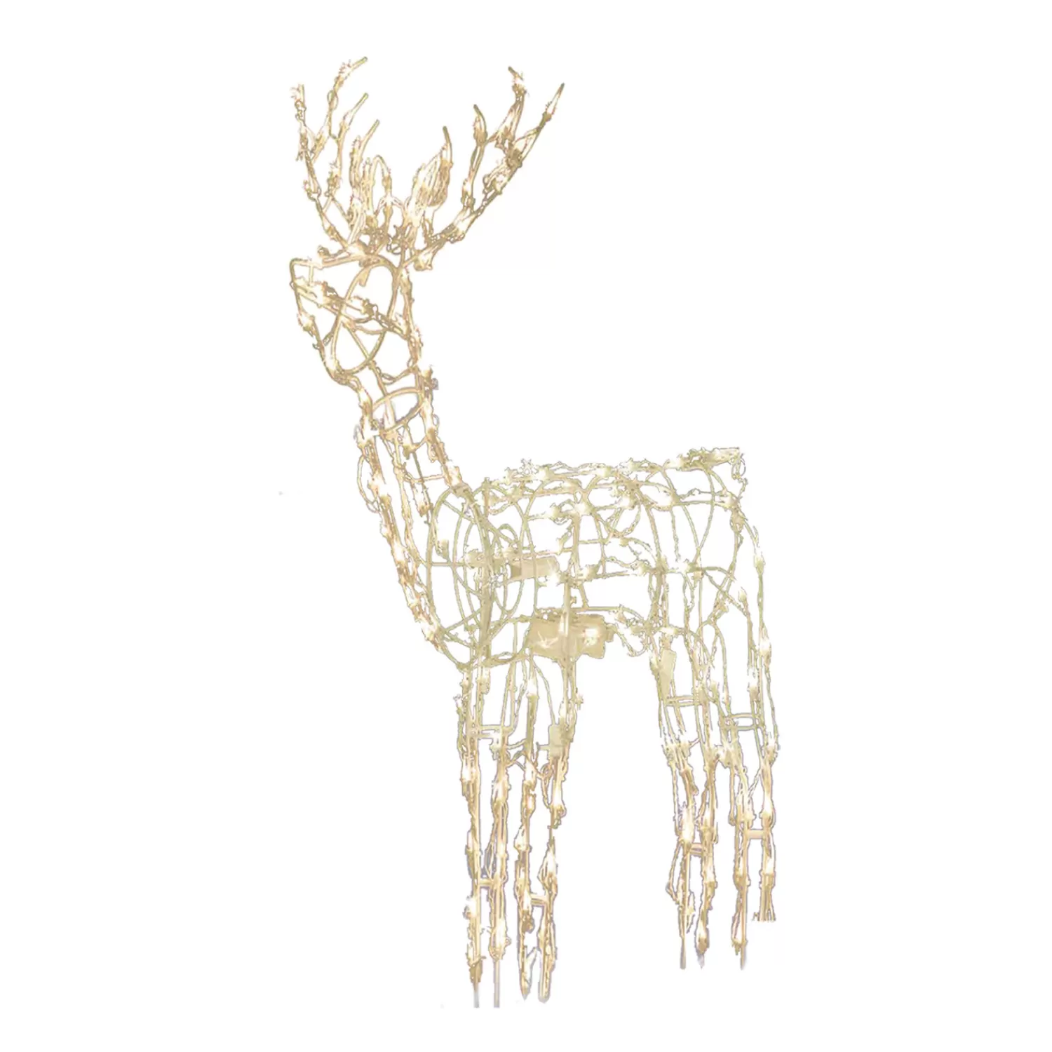 The Jolly Christmas Shop Dashing Through The Snow | Snow Christmas Decorations | Brite Star 48" LED Lighted Electric Animated Standing Buck Outdoor Christmas Decoration 46-331-00