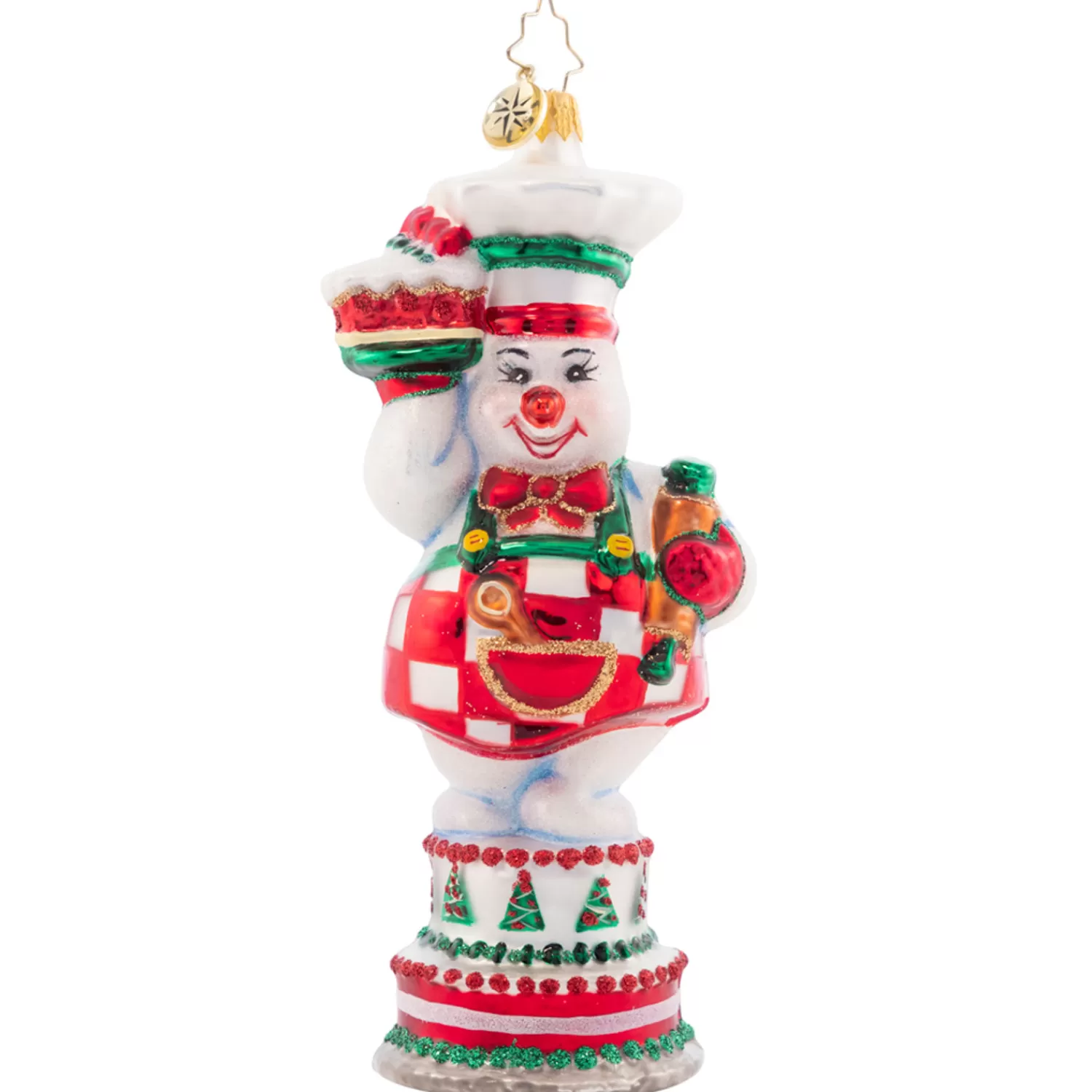 The Jolly Christmas Shop Vintage Reincarnated | Vintage Farm House | Christopher Radko Cutie Pie Baker Glass Christmas Ornament 1021608