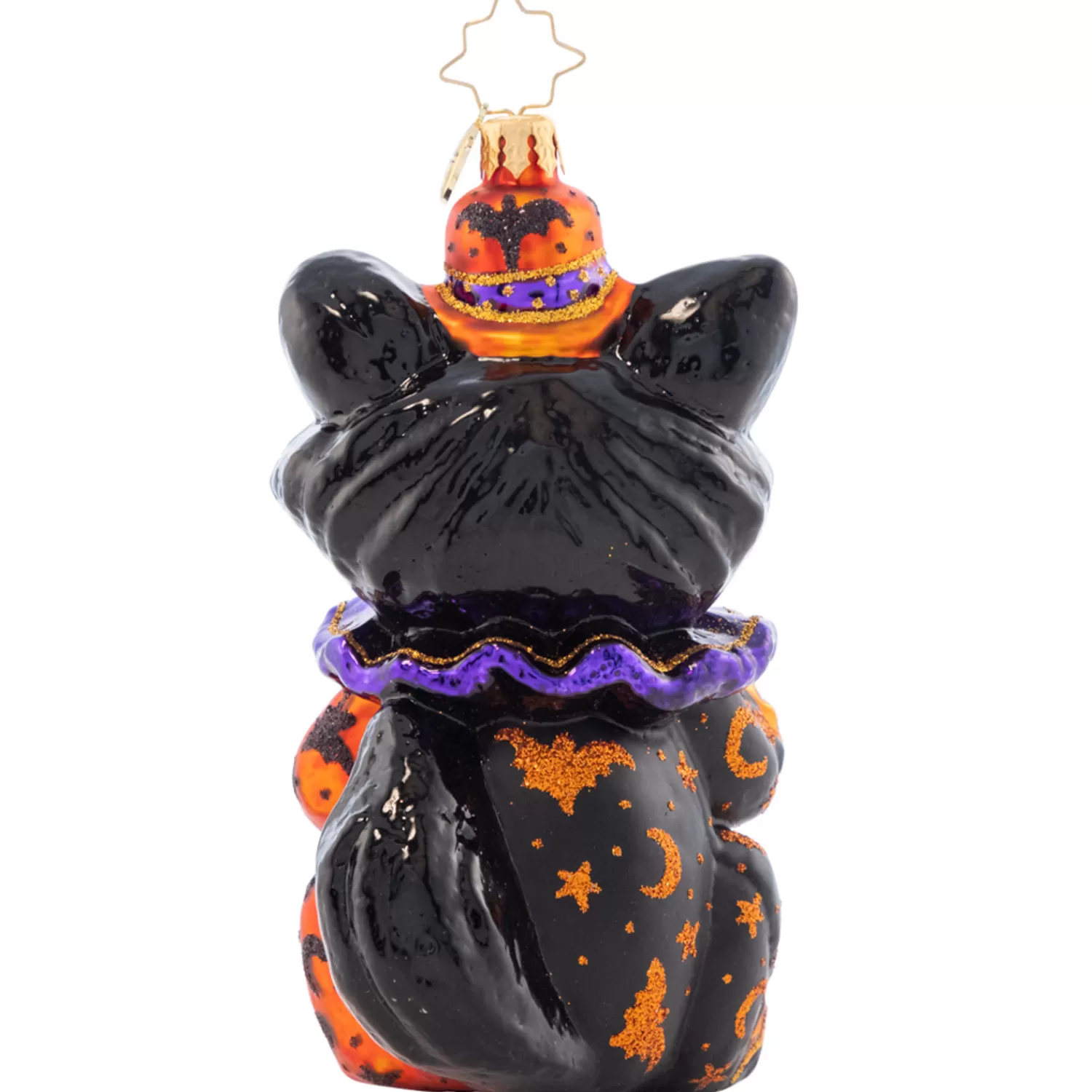 The Jolly Christmas Shop Halloween Ornaments | Shiny Brite Halloween | Christopher Radko Dapper Black Cat Halloween Glass Ornament 1021605
