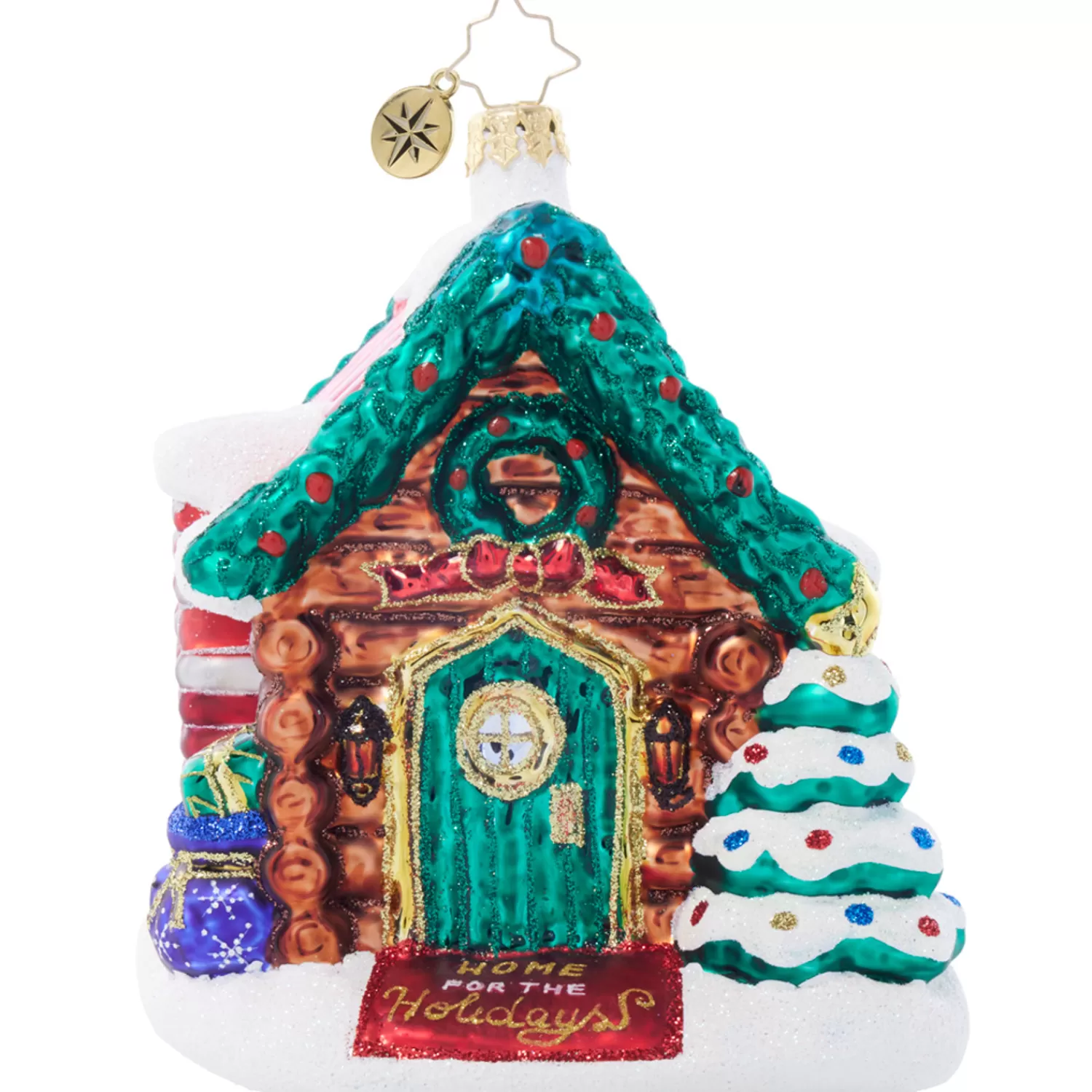 The Jolly Christmas Shop Christopher Radko·Cottages And Houses | Travel | Christopher Radko Hidden Woods Hideaway Log Cabin Glass Christmas Ornament 1022049