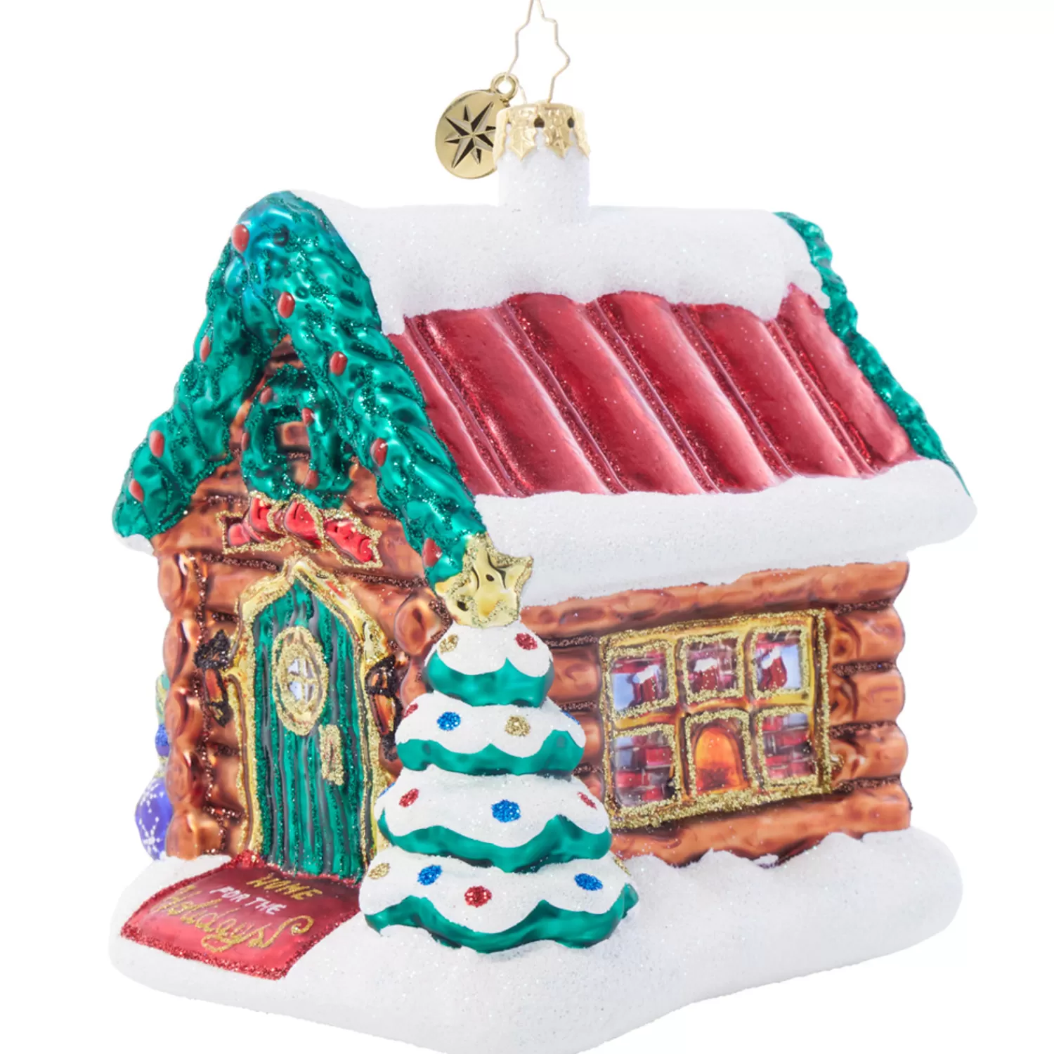 The Jolly Christmas Shop Christopher Radko·Cottages And Houses | Travel | Christopher Radko Hidden Woods Hideaway Log Cabin Glass Christmas Ornament 1022049