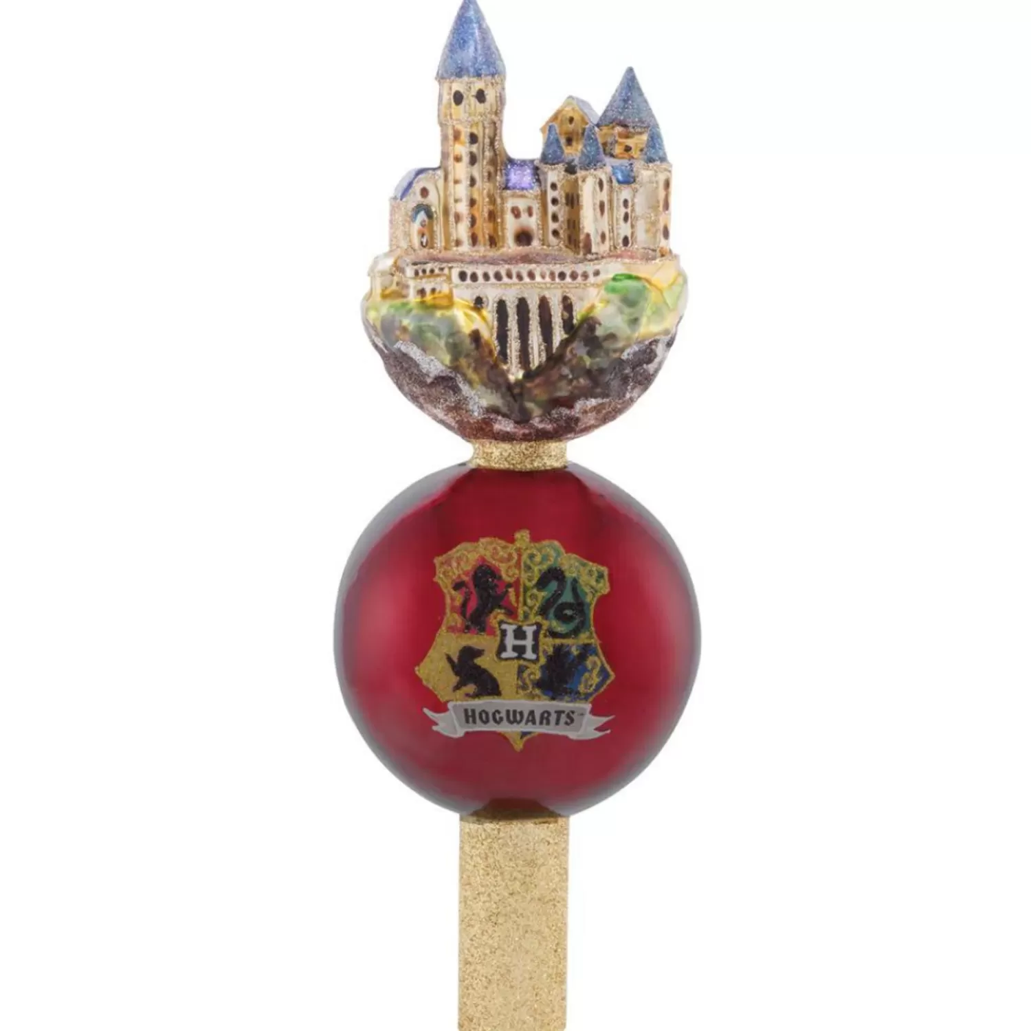 The Jolly Christmas Shop Elegant | Tree Toppers | Christopher Radko Hogwarts Wonderland Harry Potter Glass Christmas Tree Topper 1021690