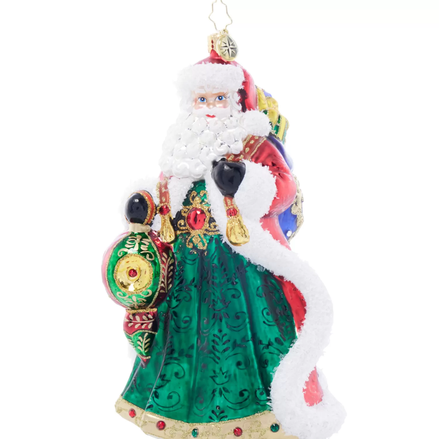 The Jolly Christmas Shop Christopher Radko·Santa Claus | Santa | Christopher Radko Santa's Sparkling Keepsake Glass Christmas Ornament 1022012