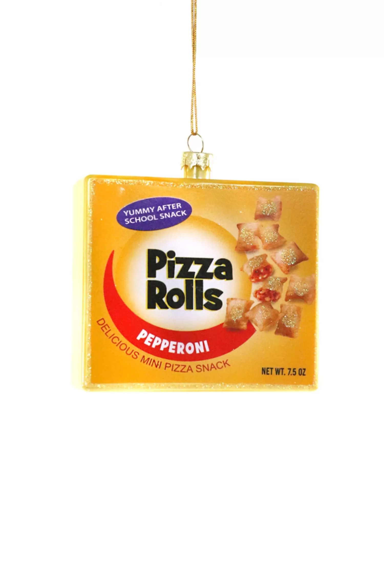 The Jolly Christmas Shop Candy And Food | Trendy | Cody Foster 3.75" Pizza Rolls Glass Christmas Ornament GO-8874
