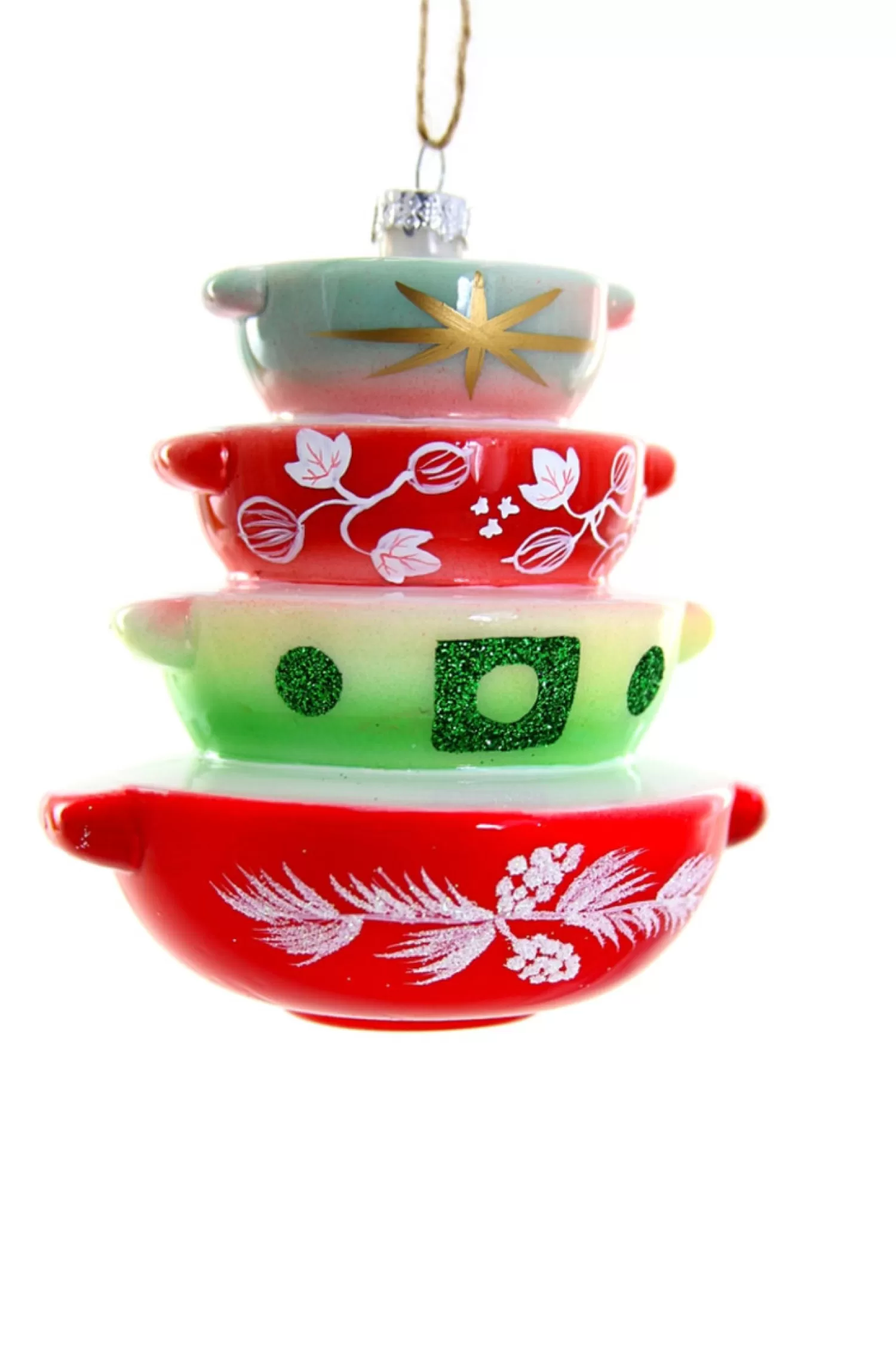 The Jolly Christmas Shop Hipster Tree | Candy And Food | Cody Foster 4.5" Holiday Vintage Bakeware Pyrex Glass Christmas Ornament GO-6553