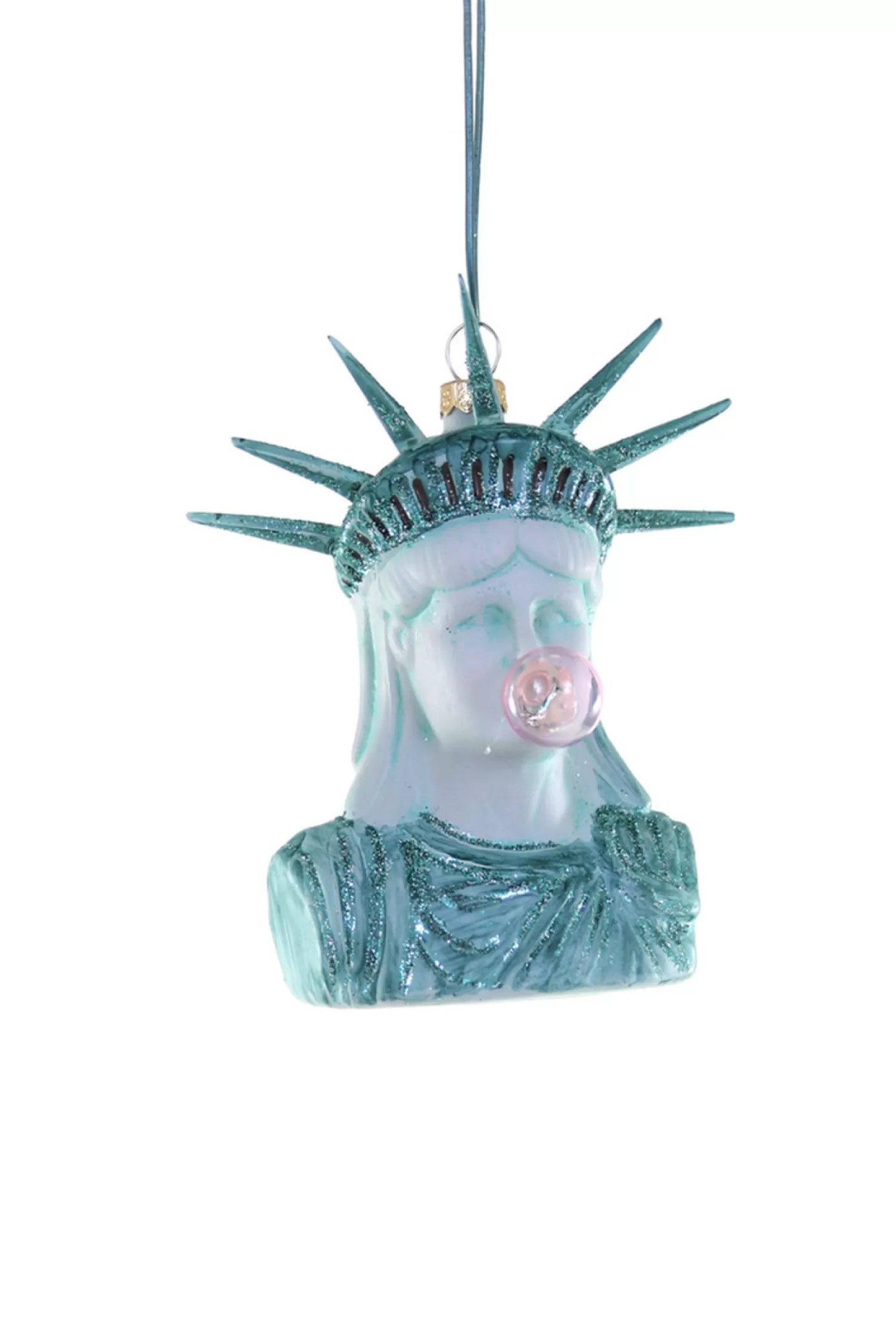 The Jolly Christmas Shop Hipster Tree | Trendy | Cody Foster 4.5" Lackadaisical Liberty Statue Of Liberty Glass Christmas Ornament GO-8695