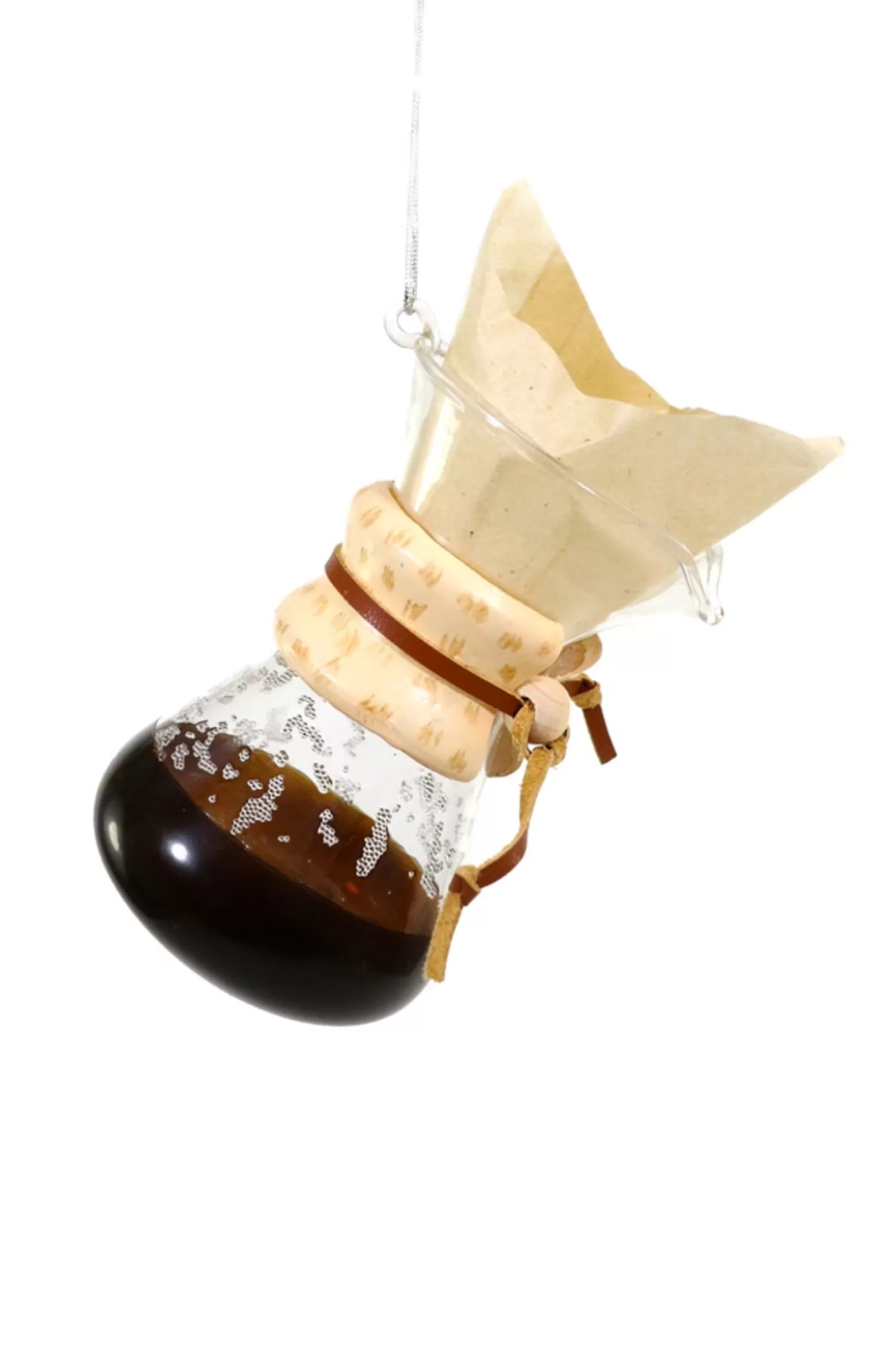 The Jolly Christmas Shop Hipster Tree | Candy And Food | Cody Foster 4.5" Pour Over Coffee Maker Glass Christmas Ornament GO-8814