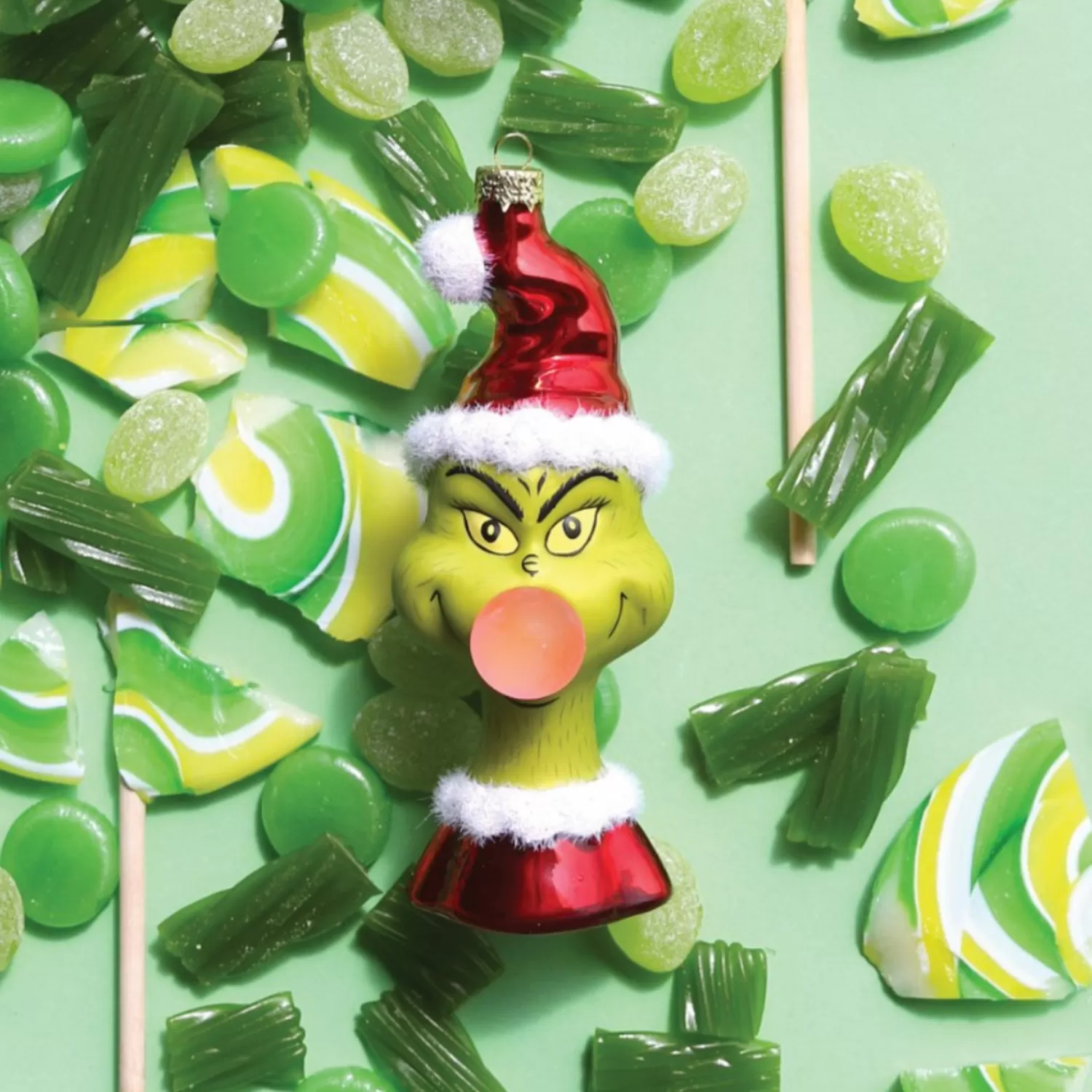The Jolly Christmas Shop Grinch | Lincensed·Grinch Ornaments | Cody Foster 5.5" The Grinch Glass Christmas Ornament GO-9902