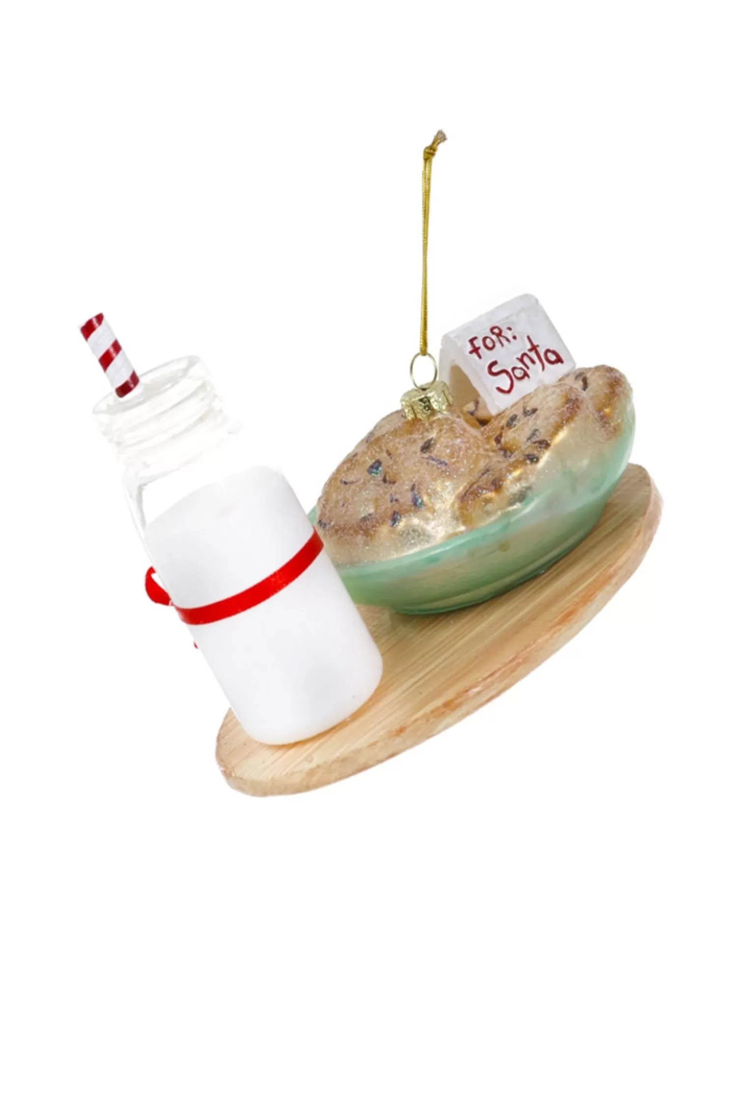 The Jolly Christmas Shop Jingle And Cocoa | Tinsel Town | Cody Foster 5" Cookies For Santa Glass Christmas Ornament GO-8374