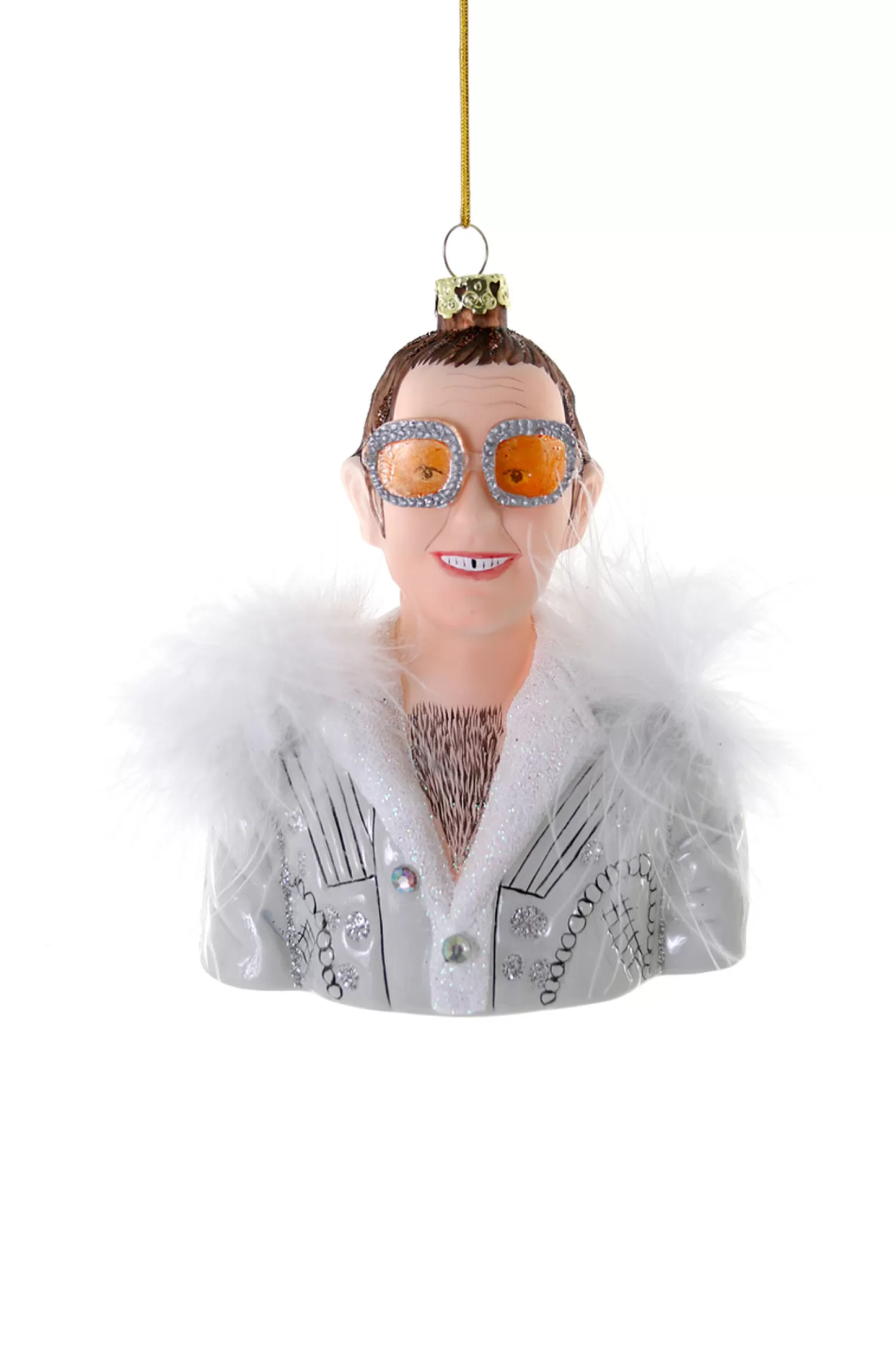 The Jolly Christmas Shop Hipster Tree | Trendy | Cody Foster 5" Elton John Glass Christmas Ornament GO-8015