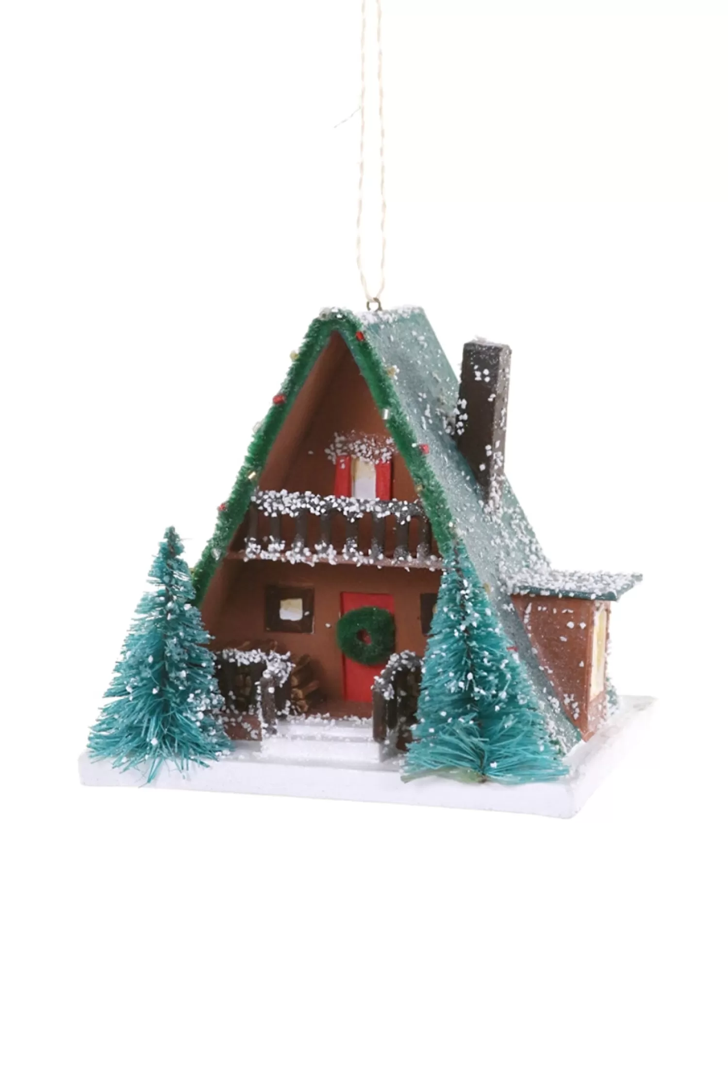 The Jolly Christmas Shop Hipster Tree | Vintage Inspired | Cody Foster A Frame Vintage Kitsch Christmas House Ornament PO-4813