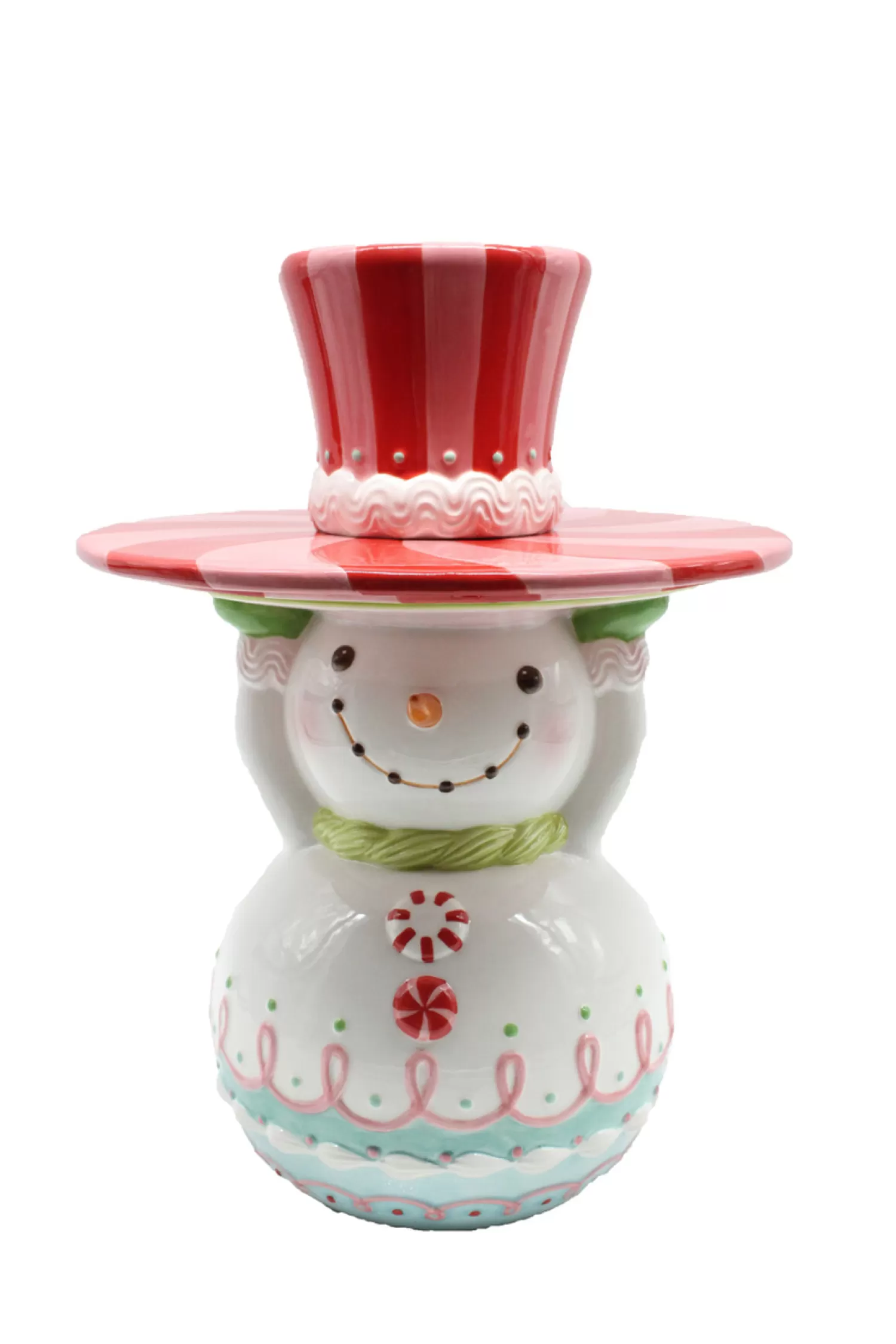 The Jolly Christmas Shop Jingle And Cocoa | Candy Land | December Diamonds 20" Candy Snowman Server Christmas Decoration 29-29303