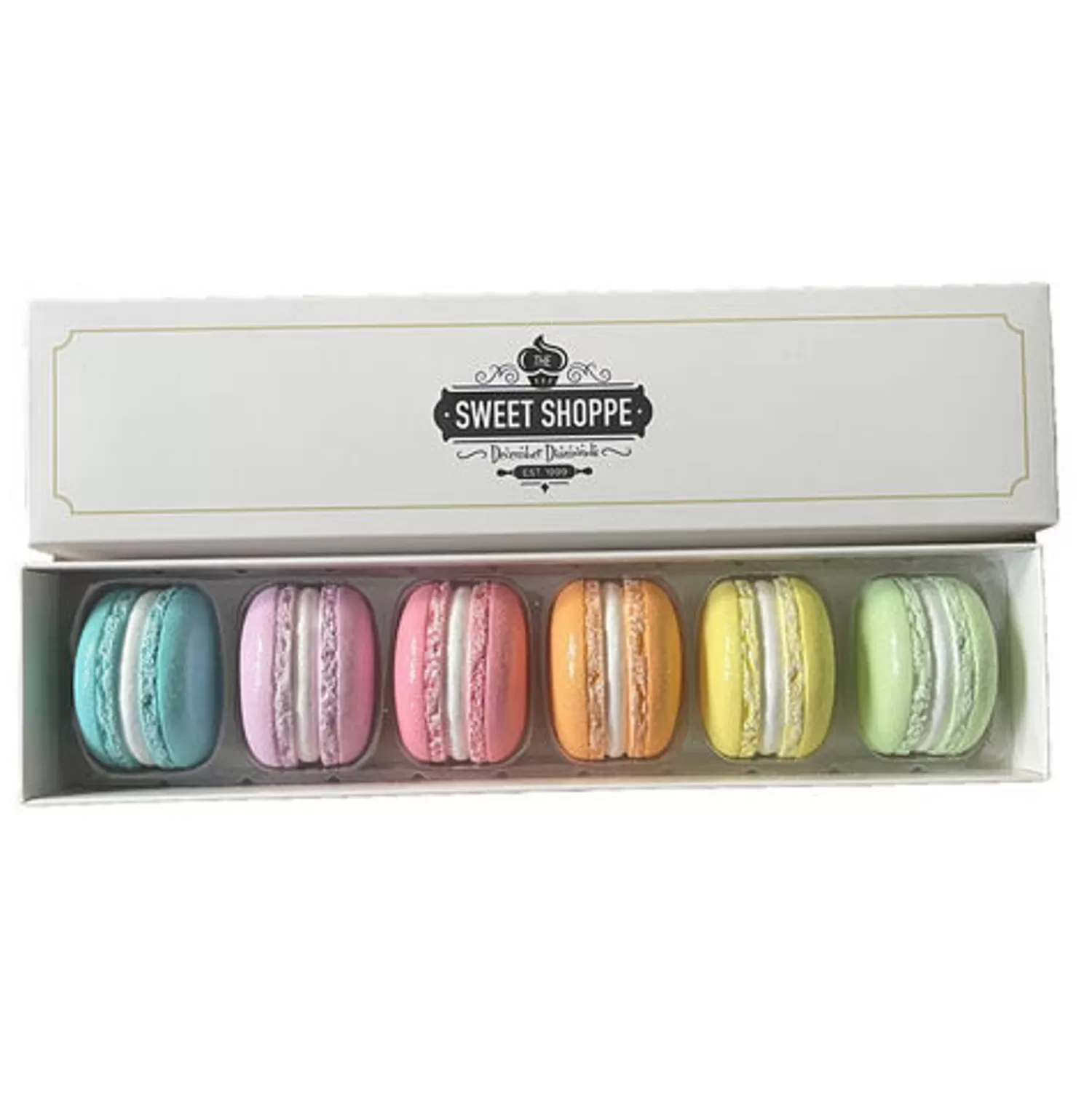 The Jolly Christmas Shop Easter Ornaments | Food | December Diamonds Set Of 6 Rainbow Macaron Christmas Ornaments 55-55701