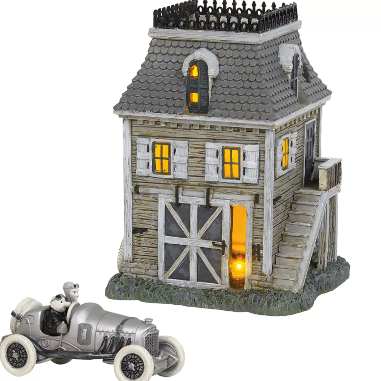 The Jolly Christmas Shop Department 56 Halloween | Department 56 Addams Family Midyear Set Carriage House And Thrill Seeking With Fester 2 Piece Set 6004825SET