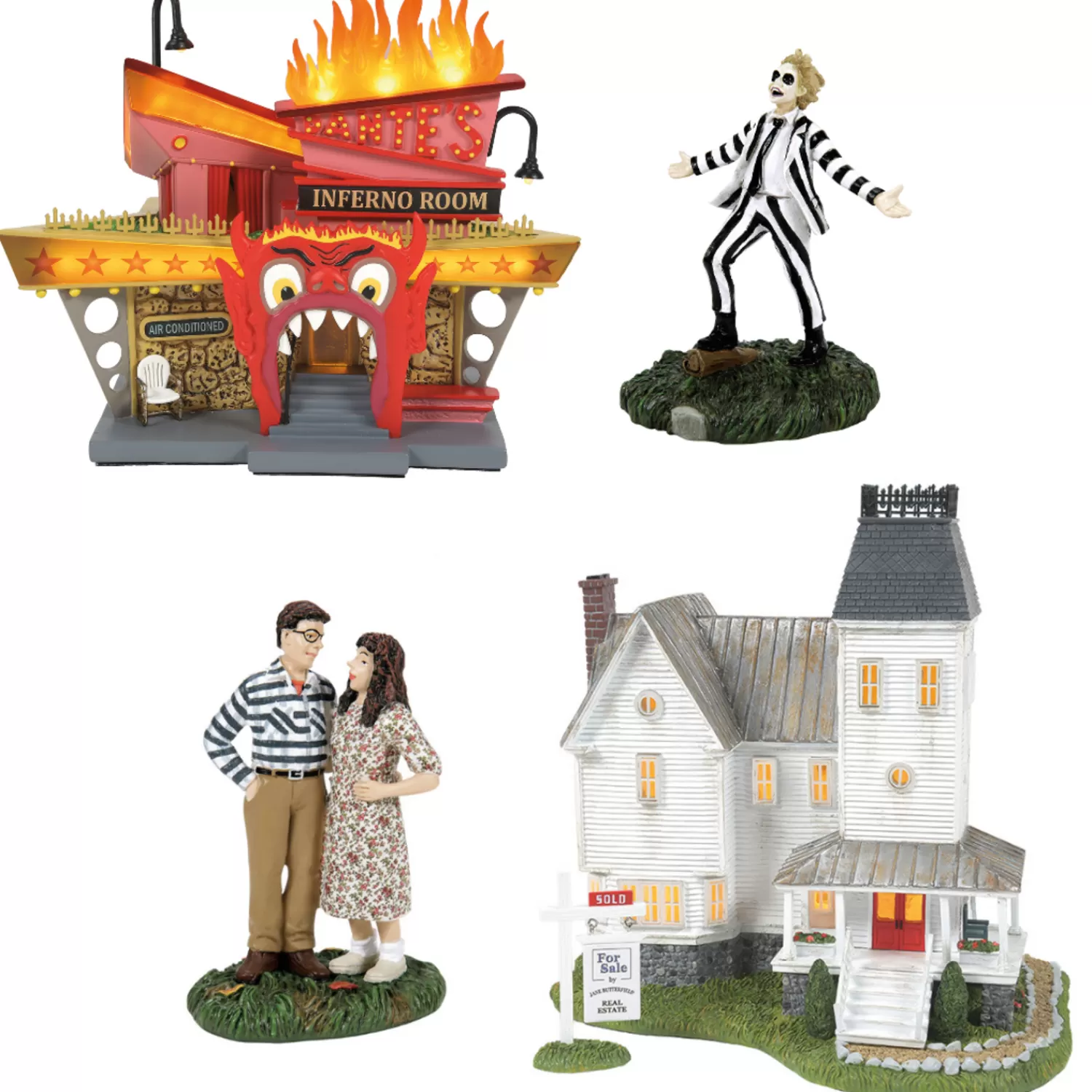 The Jolly Christmas Shop Department 56 Halloween | Department 56 Beetlejuice Village 2024 4 Pc Set