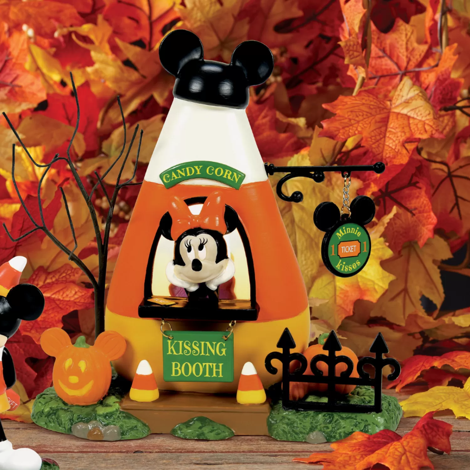The Jolly Christmas Shop Department 56 Halloween | Disney | Department 56 Disney Mickey's Pumpkintown Village Minnie's Kissing Booth 6013680