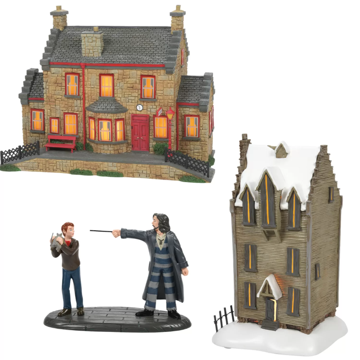 The Jolly Christmas Shop Harry Potter | Department 56 Harry Potter Village NEW For 2022 3 Pc Set Shreiking Shack, Come Out & Play, Peter And Hogsmeade Station