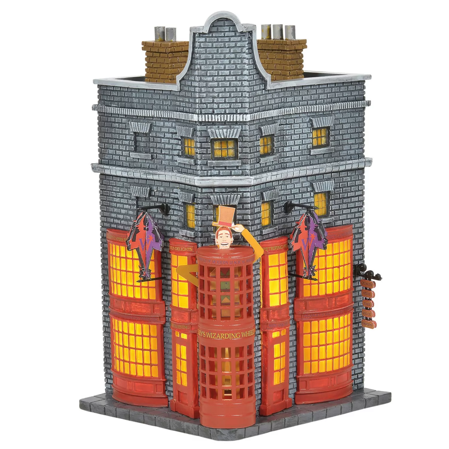 The Jolly Christmas Shop Harry Potter | Department 56 Harry Potter Village Weasleys' Wizard Wheezes Building 6005615