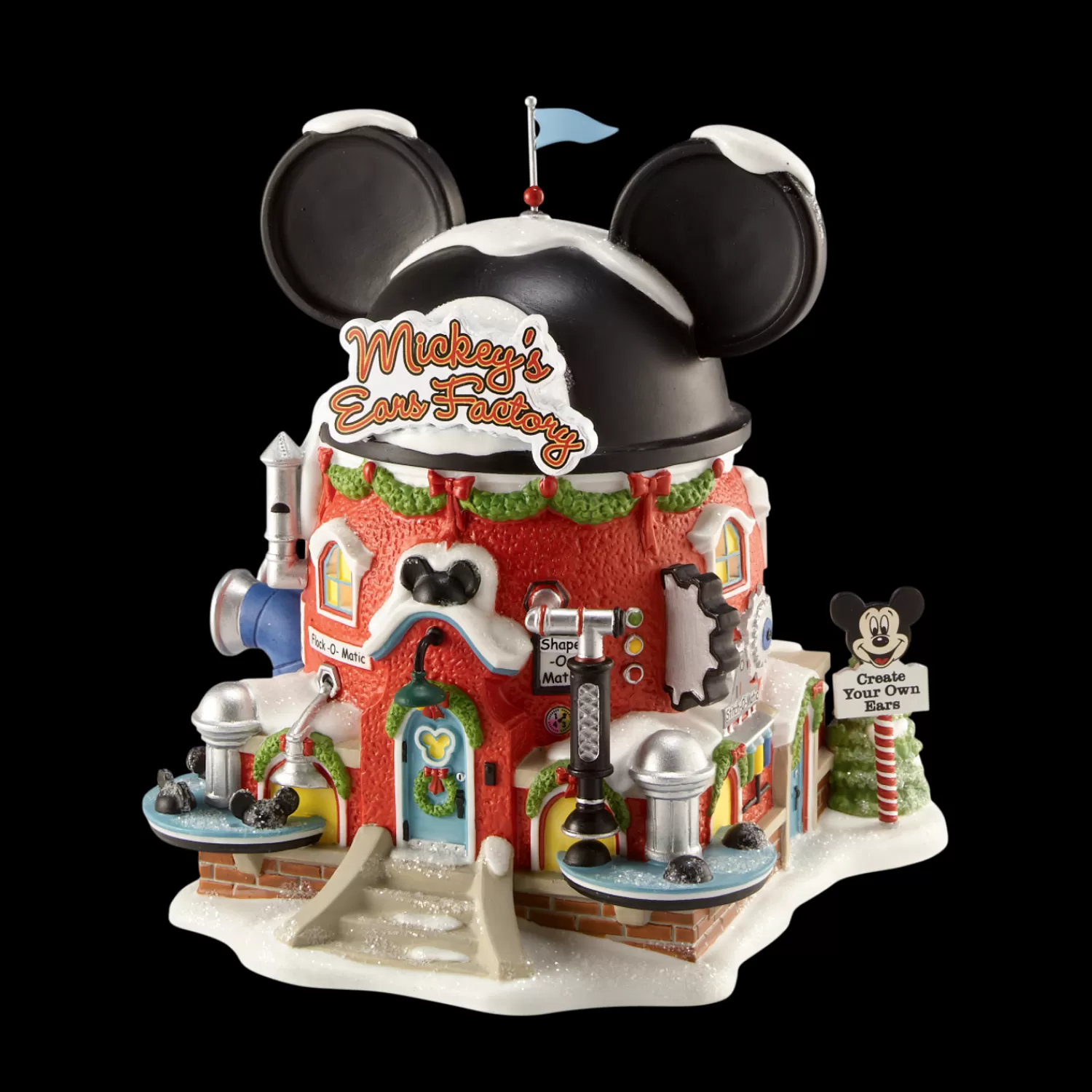 The Jolly Christmas Shop Disney | Department 56 North Pole Village Mickey's Ears Factory 4020206