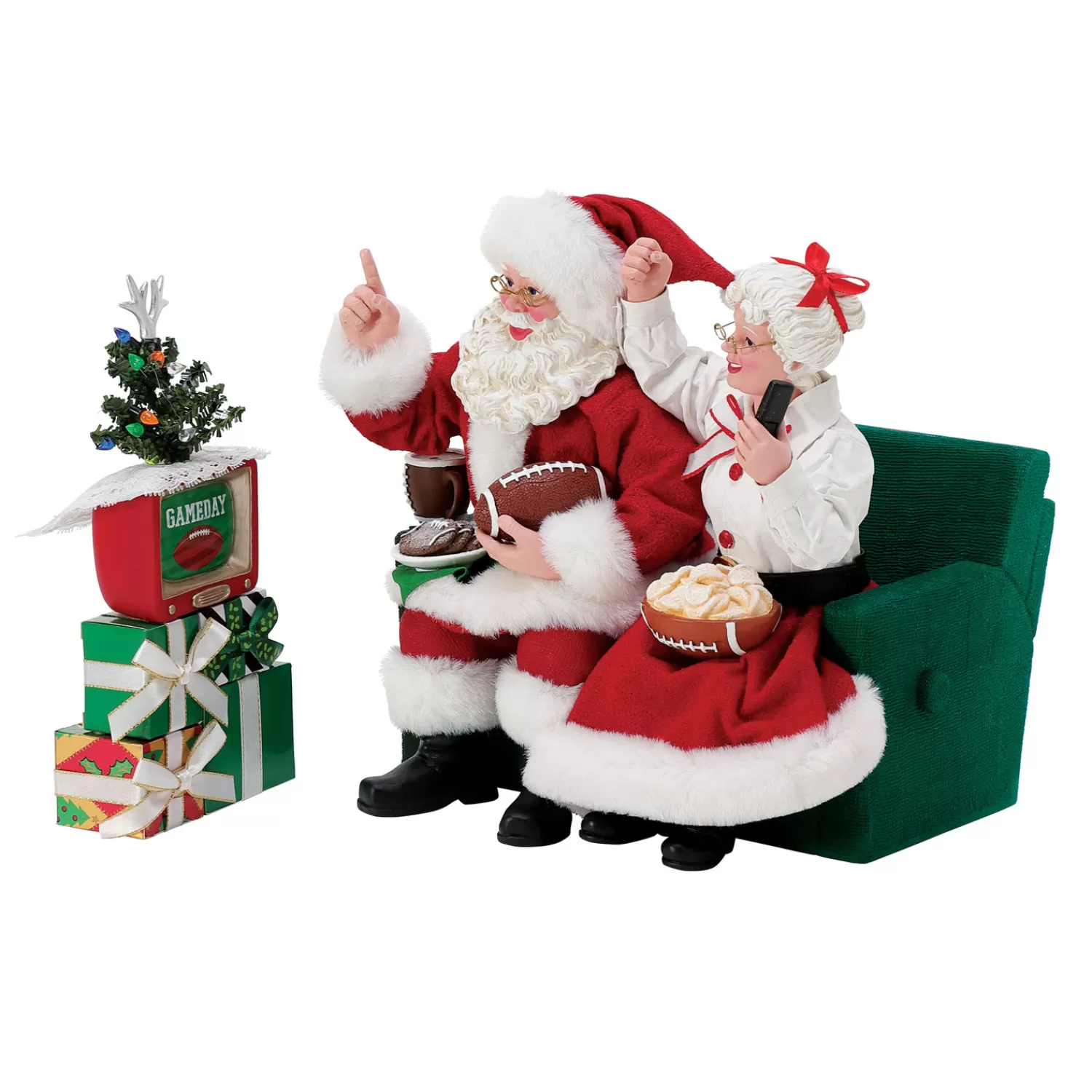 The Jolly Christmas Shop Santa Christmas Decorations | Possible Dreams Santa | Department 56 Possible Dreams Santa Binge Sports Watching Figure 6015238
