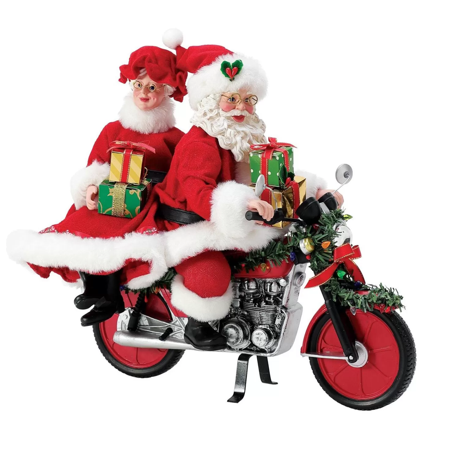 The Jolly Christmas Shop Santa Christmas Decorations | Possible Dreams Santa | Department 56 Possible Dreams Santa On Any Sunday Motorcycle Figure 6012222