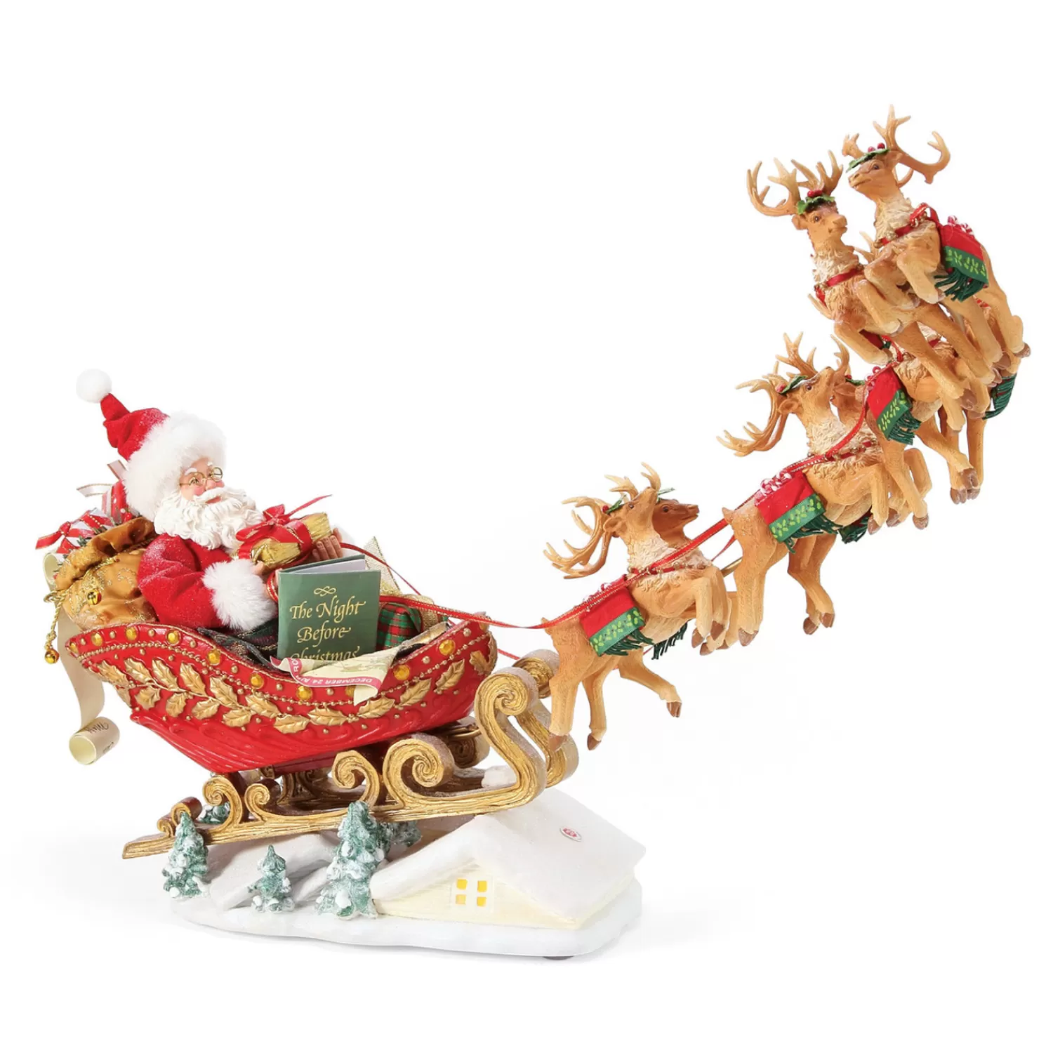 The Jolly Christmas Shop Traditional Christmas Decorations | Santa Christmas Decorations | Department 56 Possible Dreams Storytelling Anniversary Edition Dash Away Figure 6005284