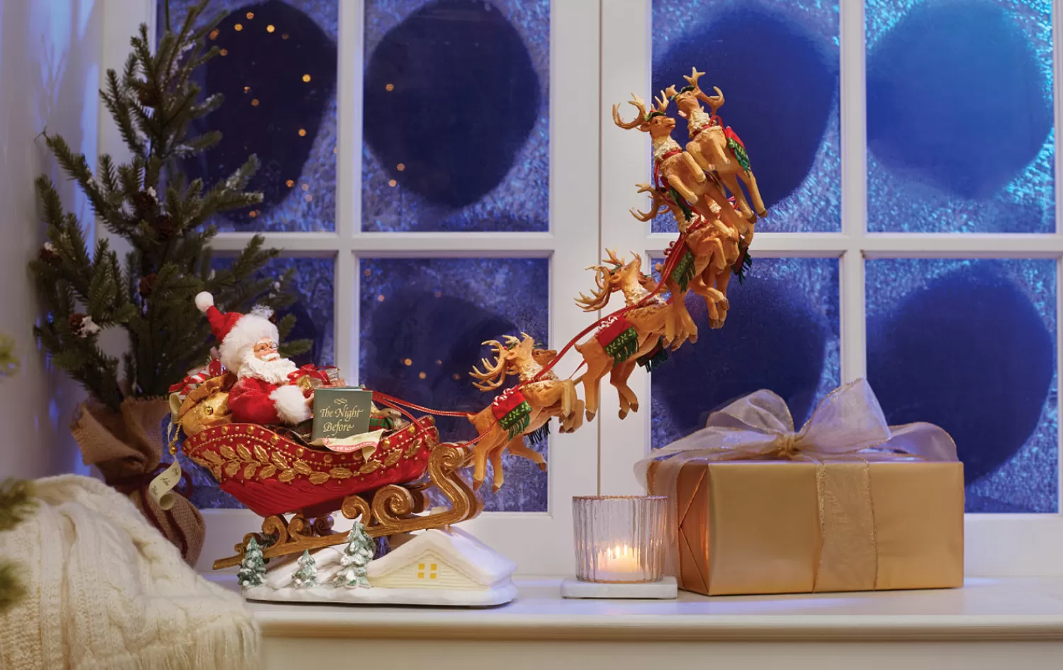 The Jolly Christmas Shop Traditional Christmas Decorations | Santa Christmas Decorations | Department 56 Possible Dreams Storytelling Anniversary Edition Dash Away Figure 6005284