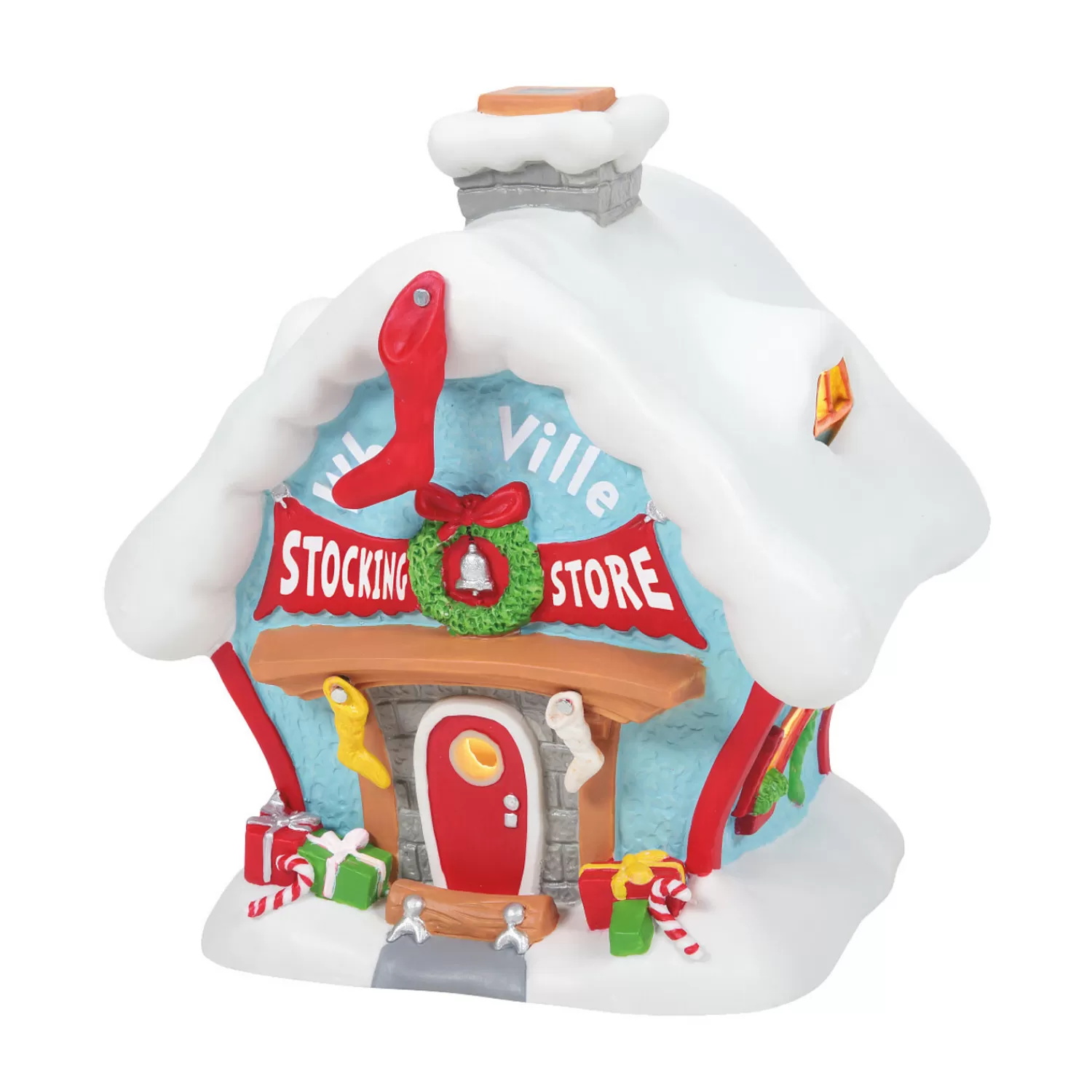 The Jolly Christmas Shop Grinch | Department 56 The Grinch Village Who-ville Stocking Store Building 6007770