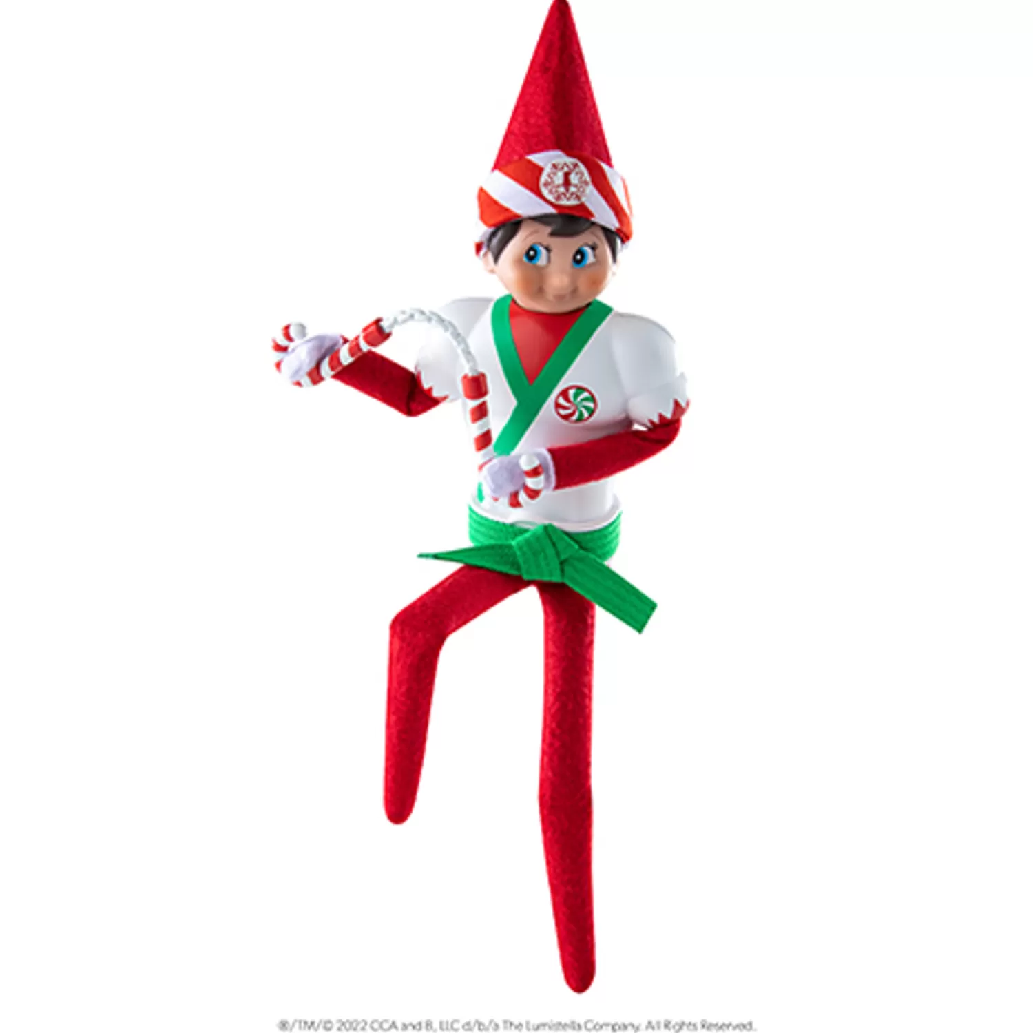 The Jolly Christmas Shop Elf On The Shelf Tree | Elf On The Shelf Claus Couture Karate Kicks Accessory Set CCKARATE