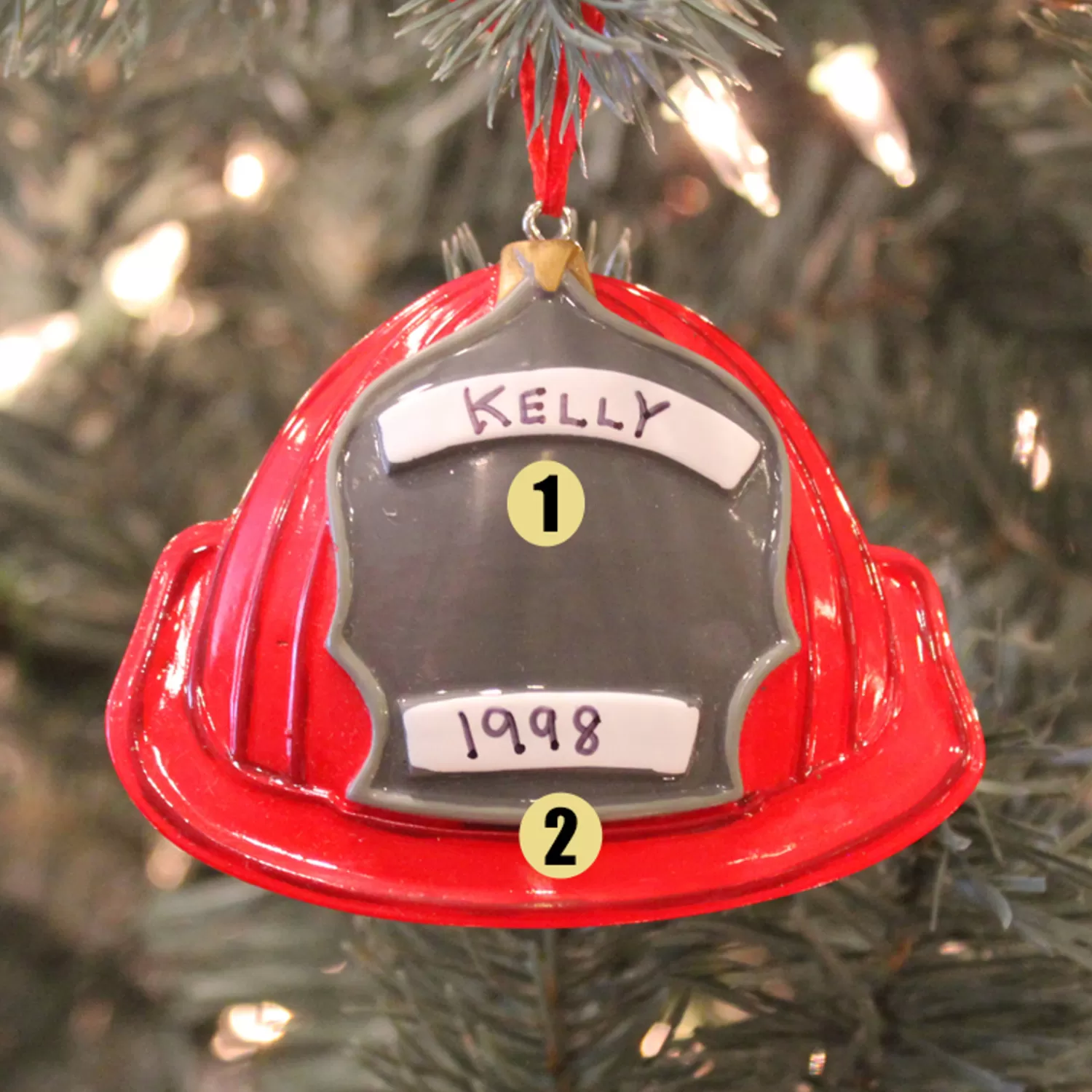 The Jolly Christmas Shop Personalized Ornaments·Jobs | Occupation | Fireman Hat Personalized Christmas Ornament OR1028