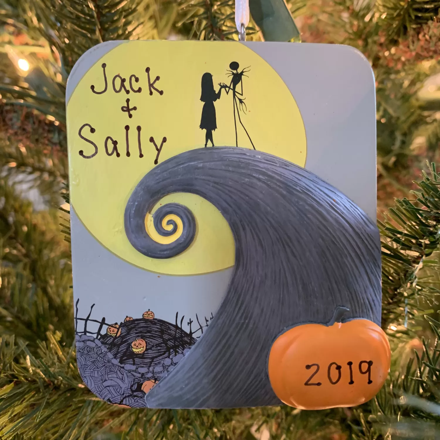 The Jolly Christmas Shop Halloween Ornaments | Disney | Hallmark 3.9" The Nightmare Before Christmas Personalized Christmas Or Halloween Ornament 3HCM1001