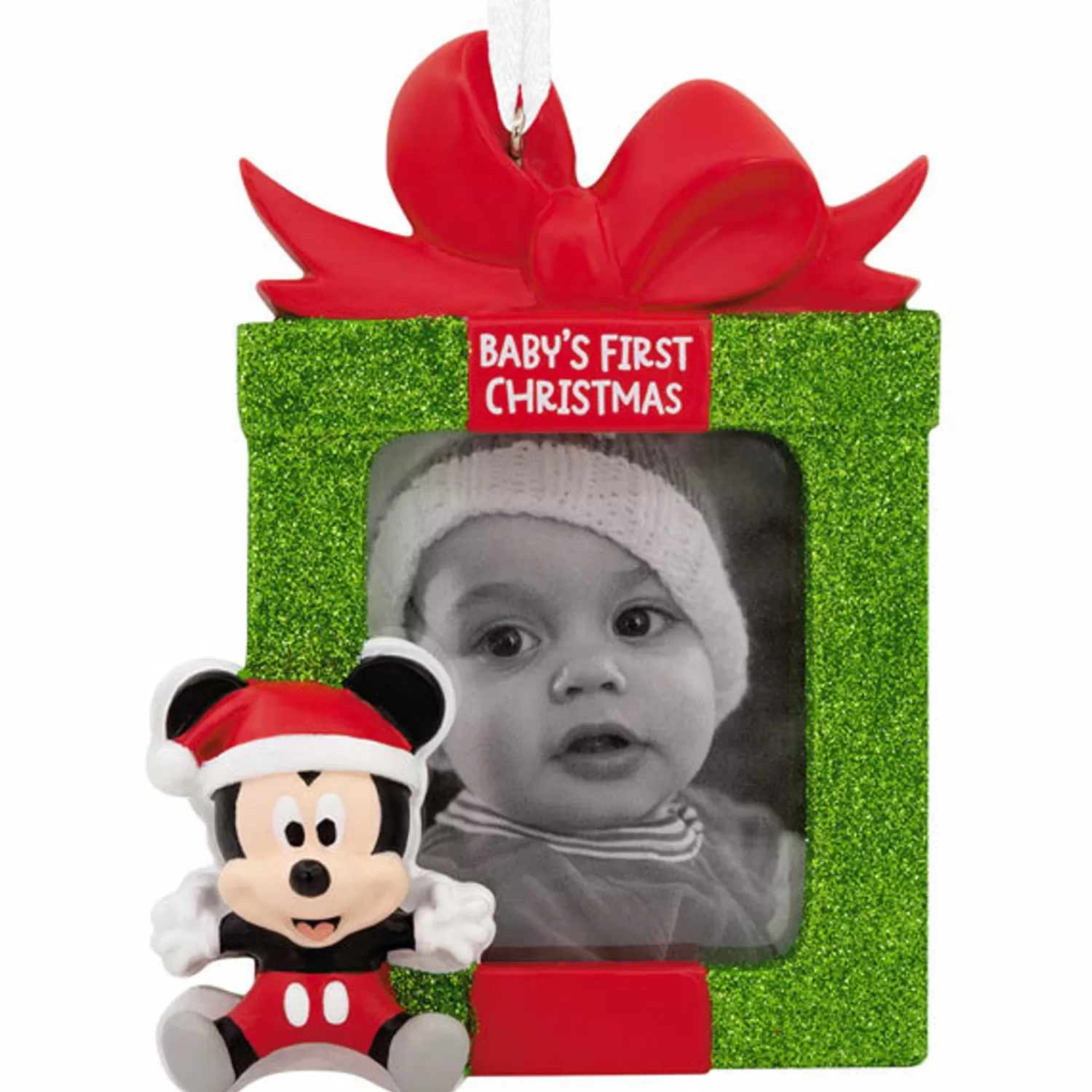 The Jolly Christmas Shop Disney | Personalized Ornaments·Baby's First Christmas | Hallmark 3" Mickey Baby's First Christmas Photo Holder Personalized Ornament 3HCM0996