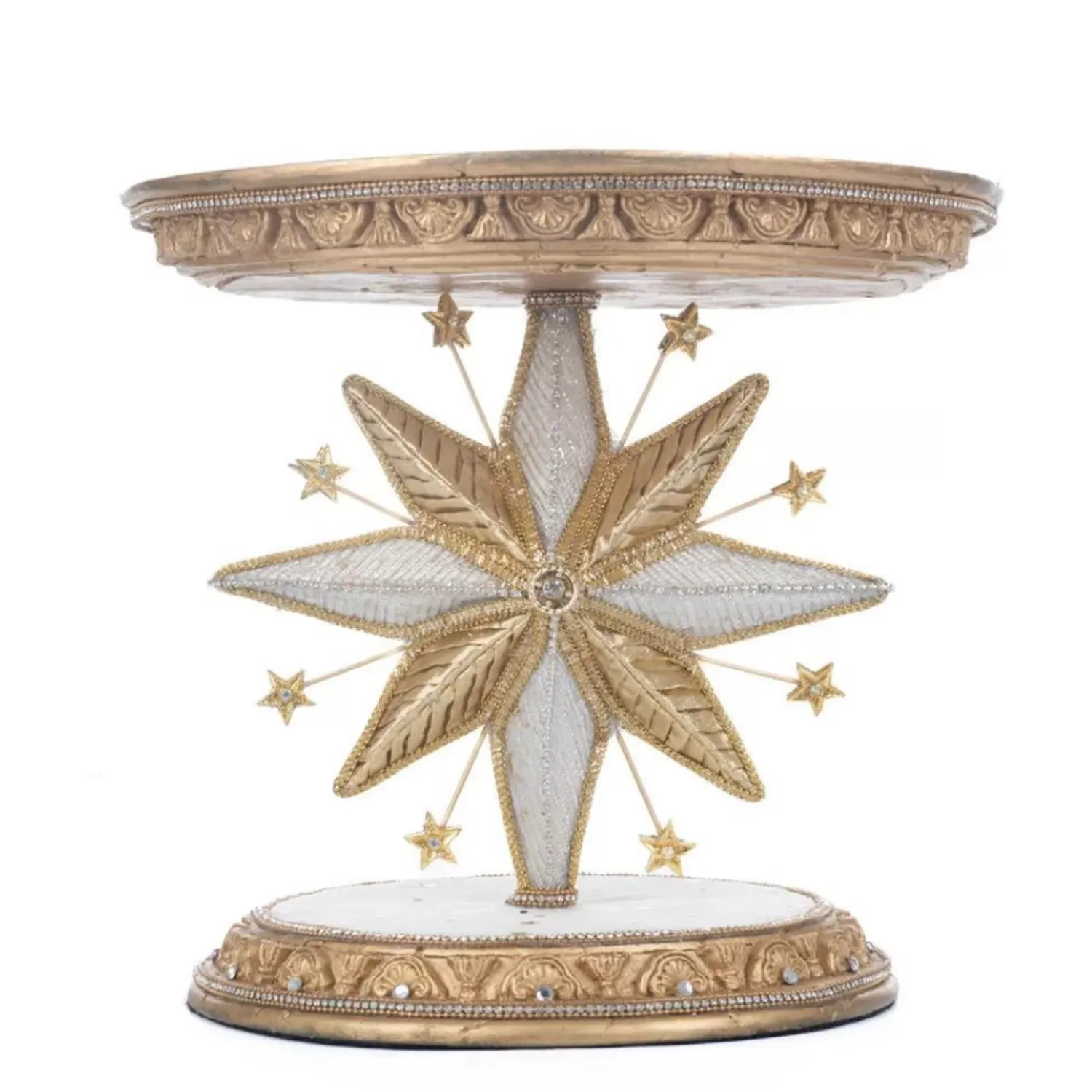 The Jolly Christmas Shop Bon Noel | Religious | Katherine's Collection 10.75" Starry Nights Bethlehem Star Cake Stand 28-328020