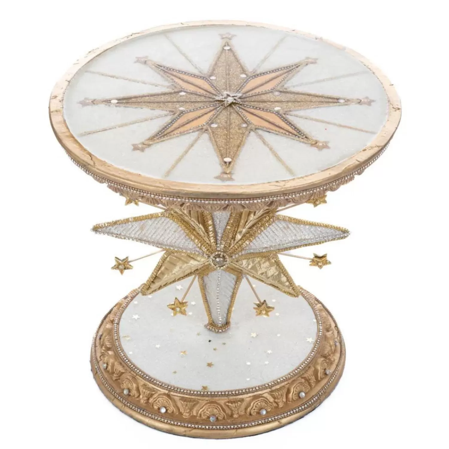 The Jolly Christmas Shop Bon Noel | Religious | Katherine's Collection 10.75" Starry Nights Bethlehem Star Cake Stand 28-328020
