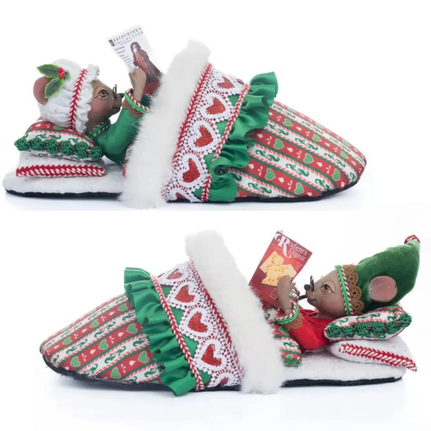 The Jolly Christmas Shop Candy And Food | Katherine's Collection·Seasoned Greetings | Katherine's Collection 12.5" Mr. And Mrs. Mousecarpone Set Of 2 Christmas Figures 28-328051